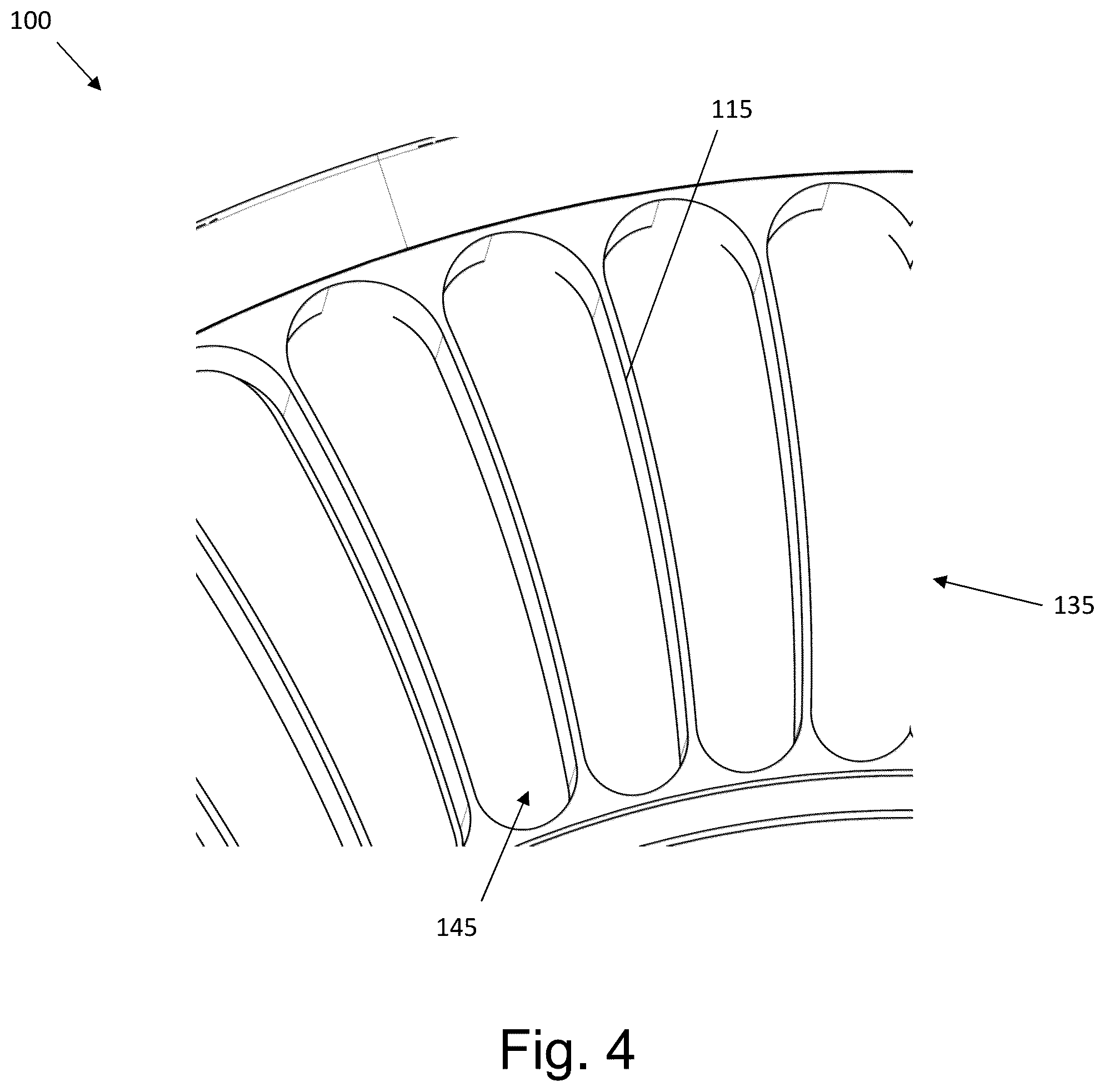 Patent US12304244 Figure 4 – Non-pneumatic tire having molded sidewall cover