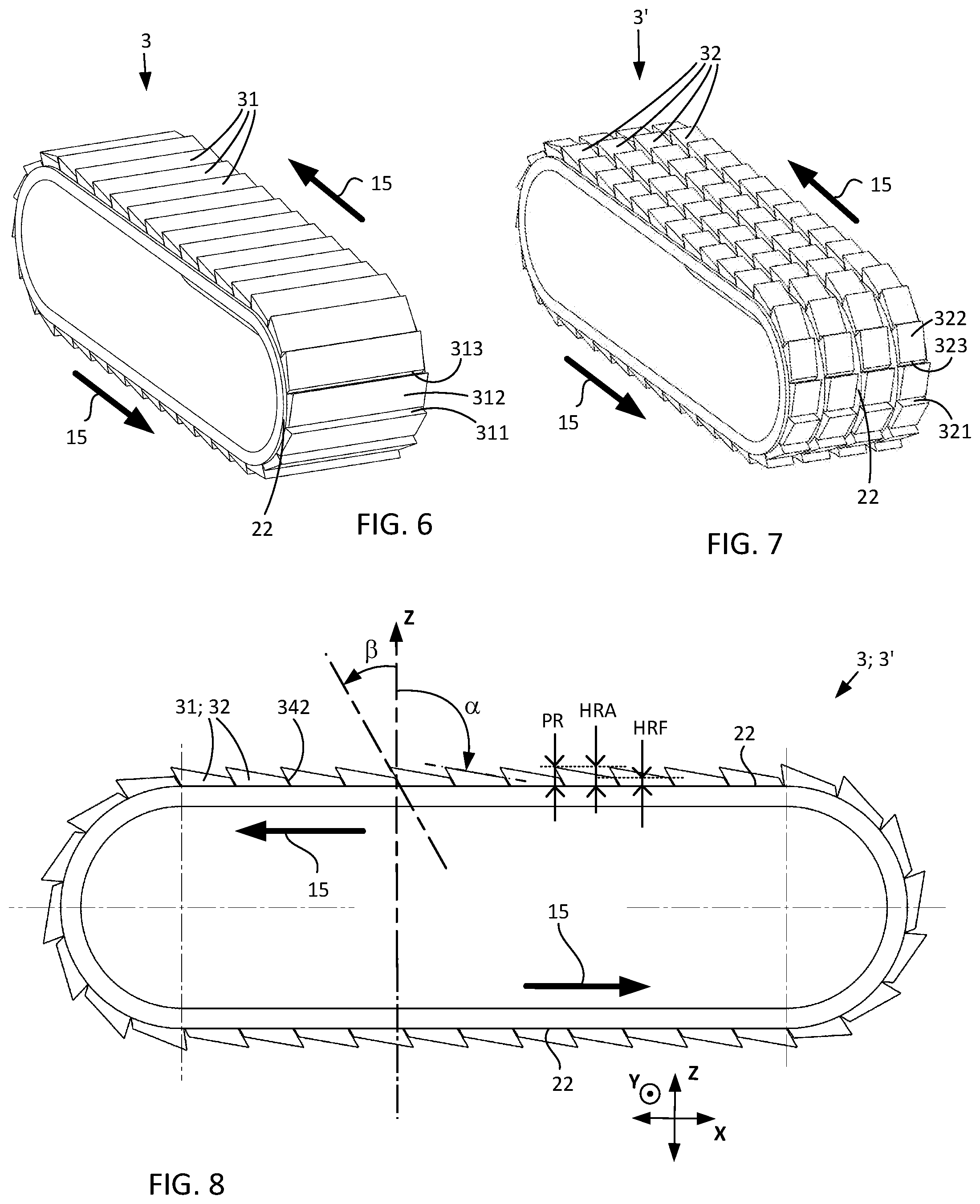 Patent US12304249 Figure 3 – Tread for an agricultural vehicle