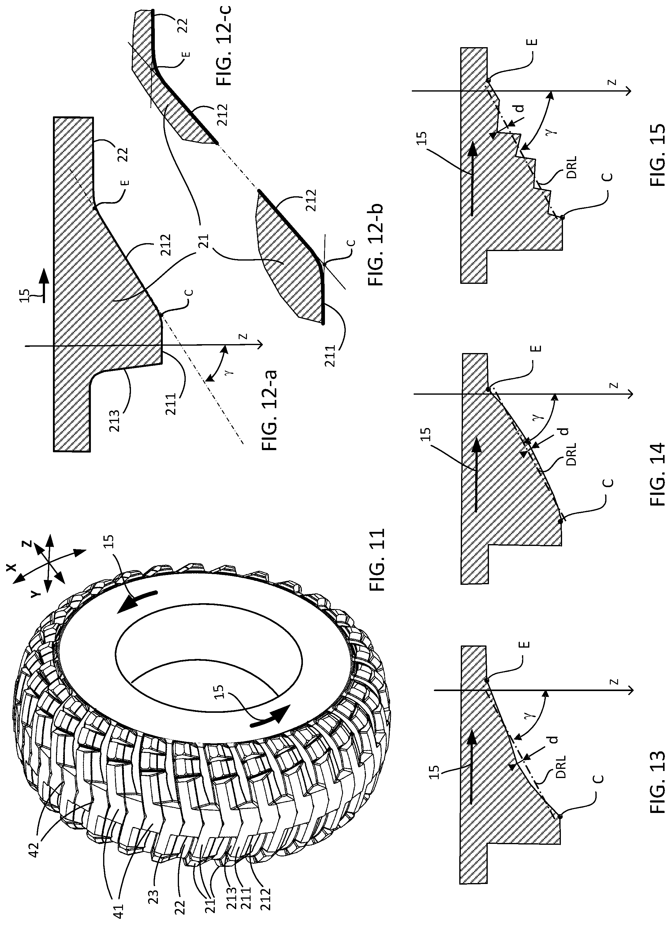 Patent US12304249 Figure 5 – Tread for an agricultural vehicle
