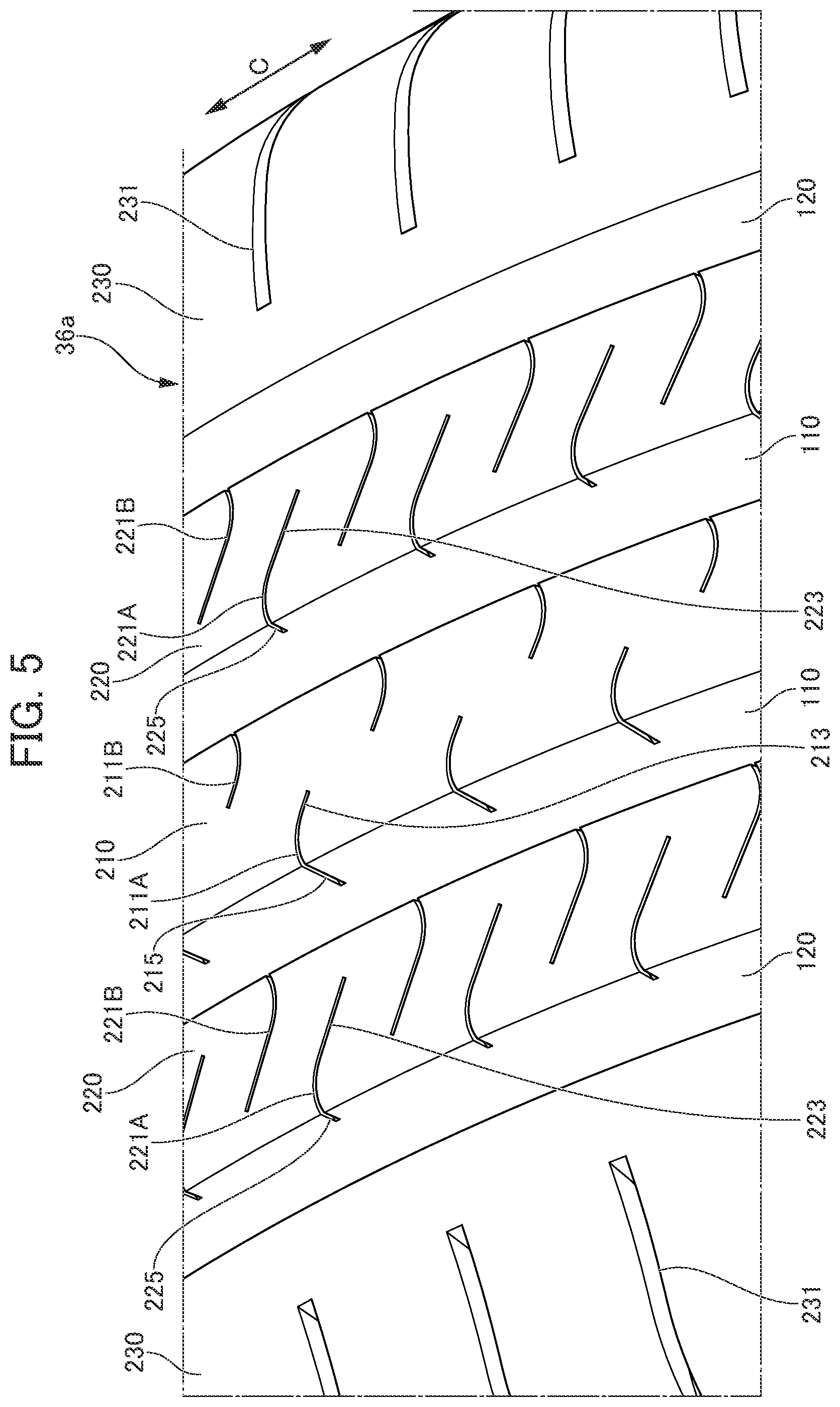 Patent US12304250 Figure 5 – Pneumatic tire