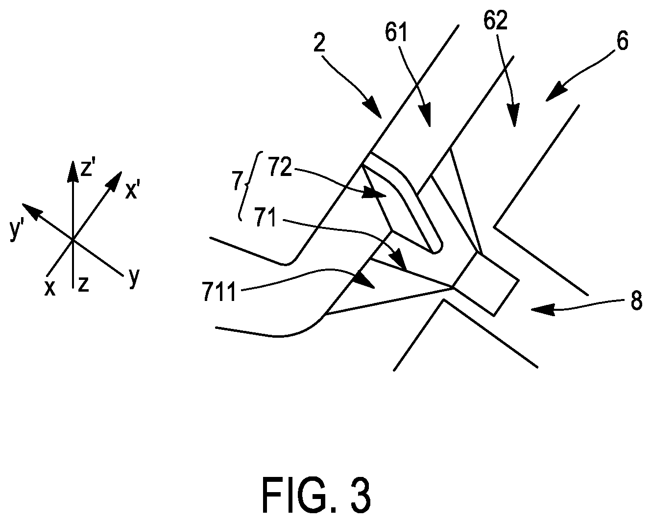 Patent US12304251 Figure 3 – Pneumatic tire tread for a heavy duty vehicle comprising stone-expelling and noise-preventing protuberances