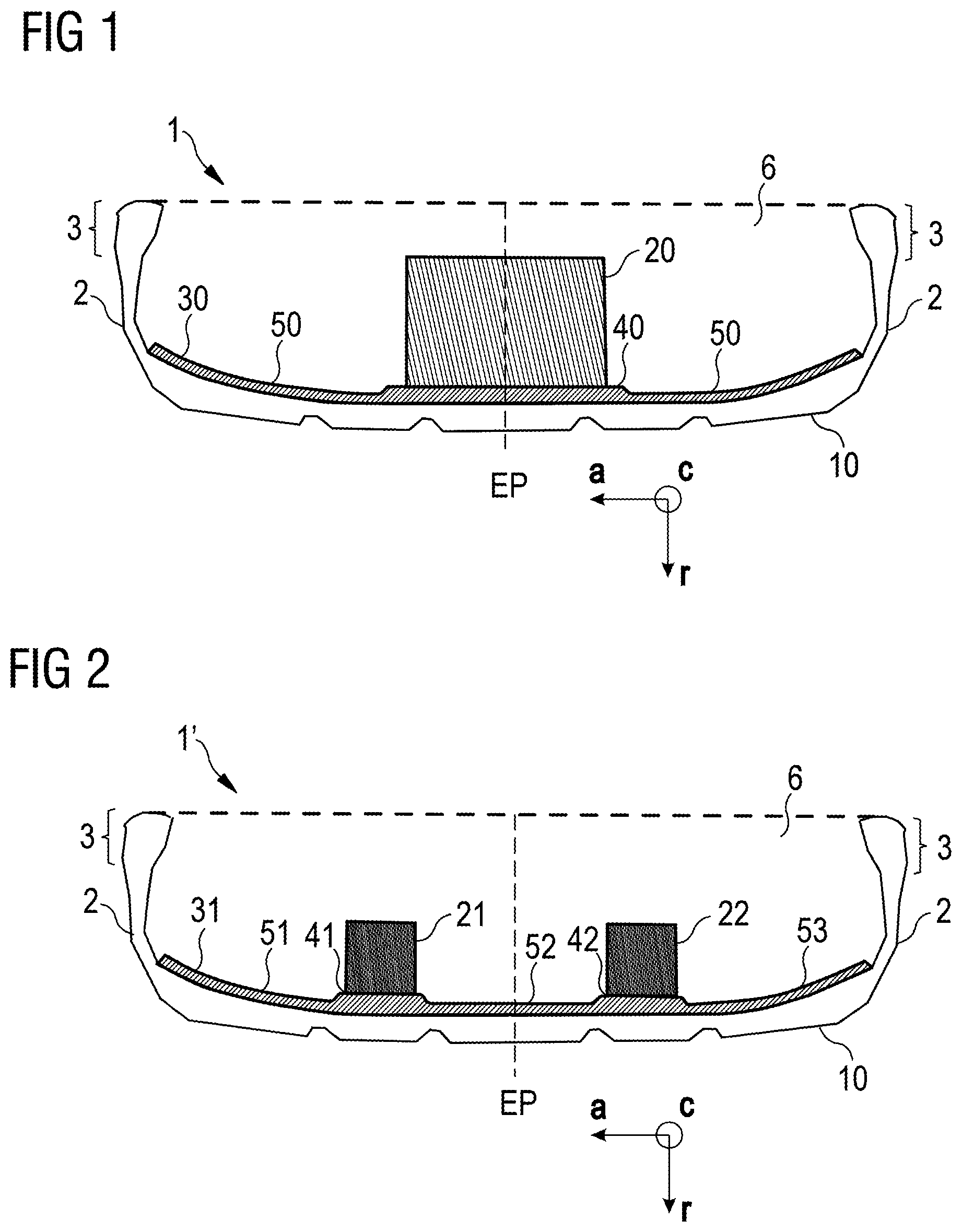 Patent US12304253 Figure 1 – Pneumatic tire