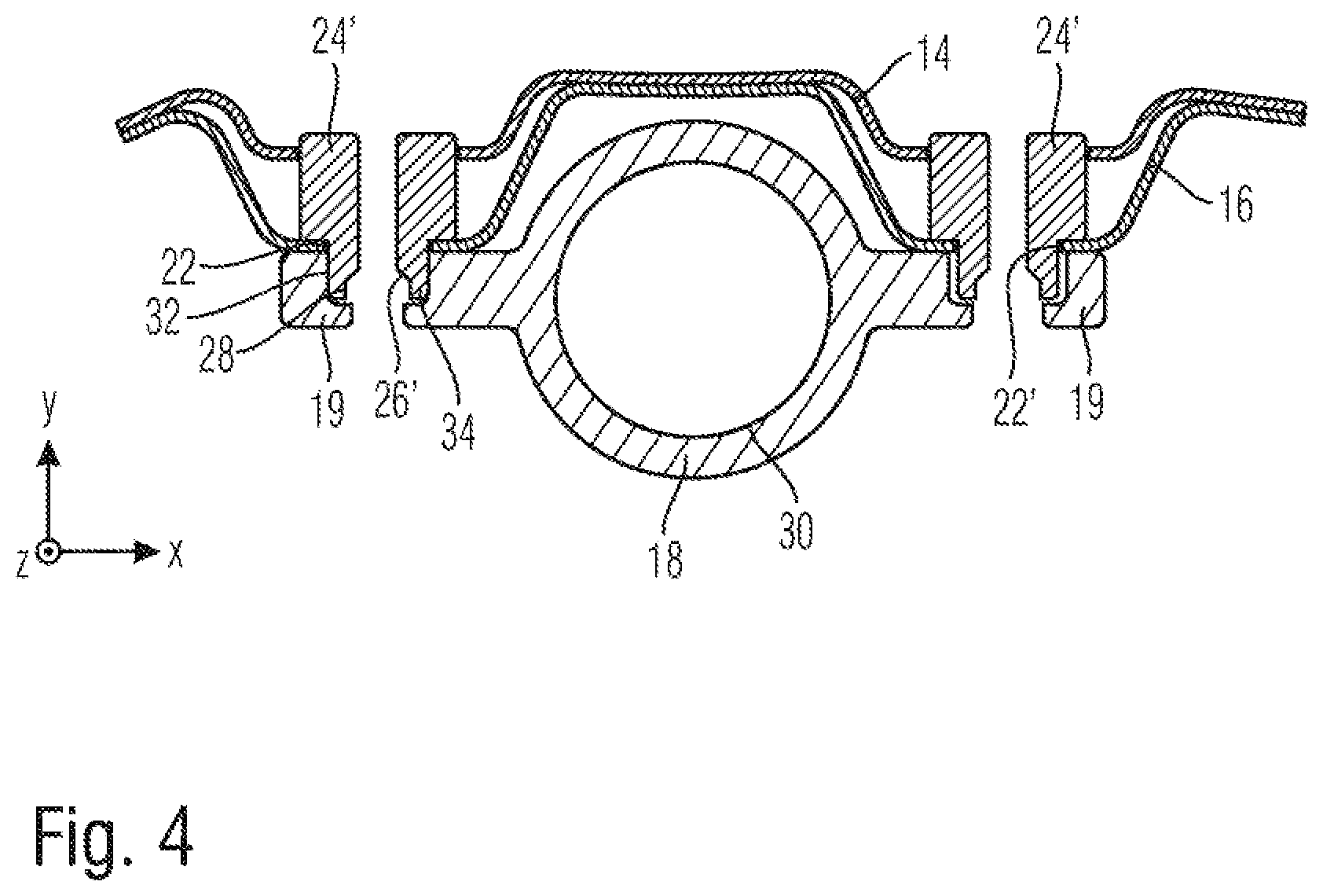 Patent US12304263 Figure 3 – Motor vehicle having a suspension strut