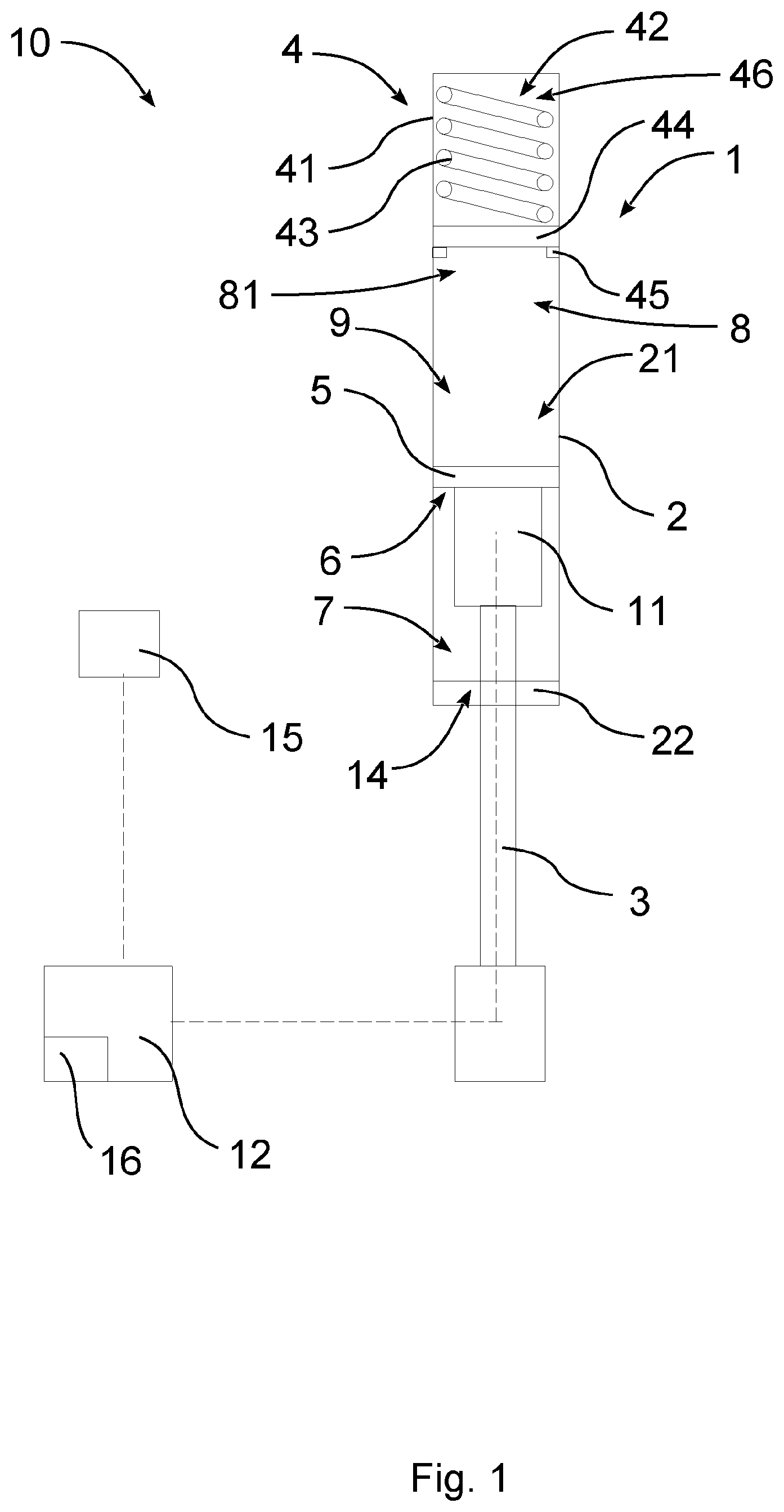 Patent US12304264 Figure 1 – Spring-damper system