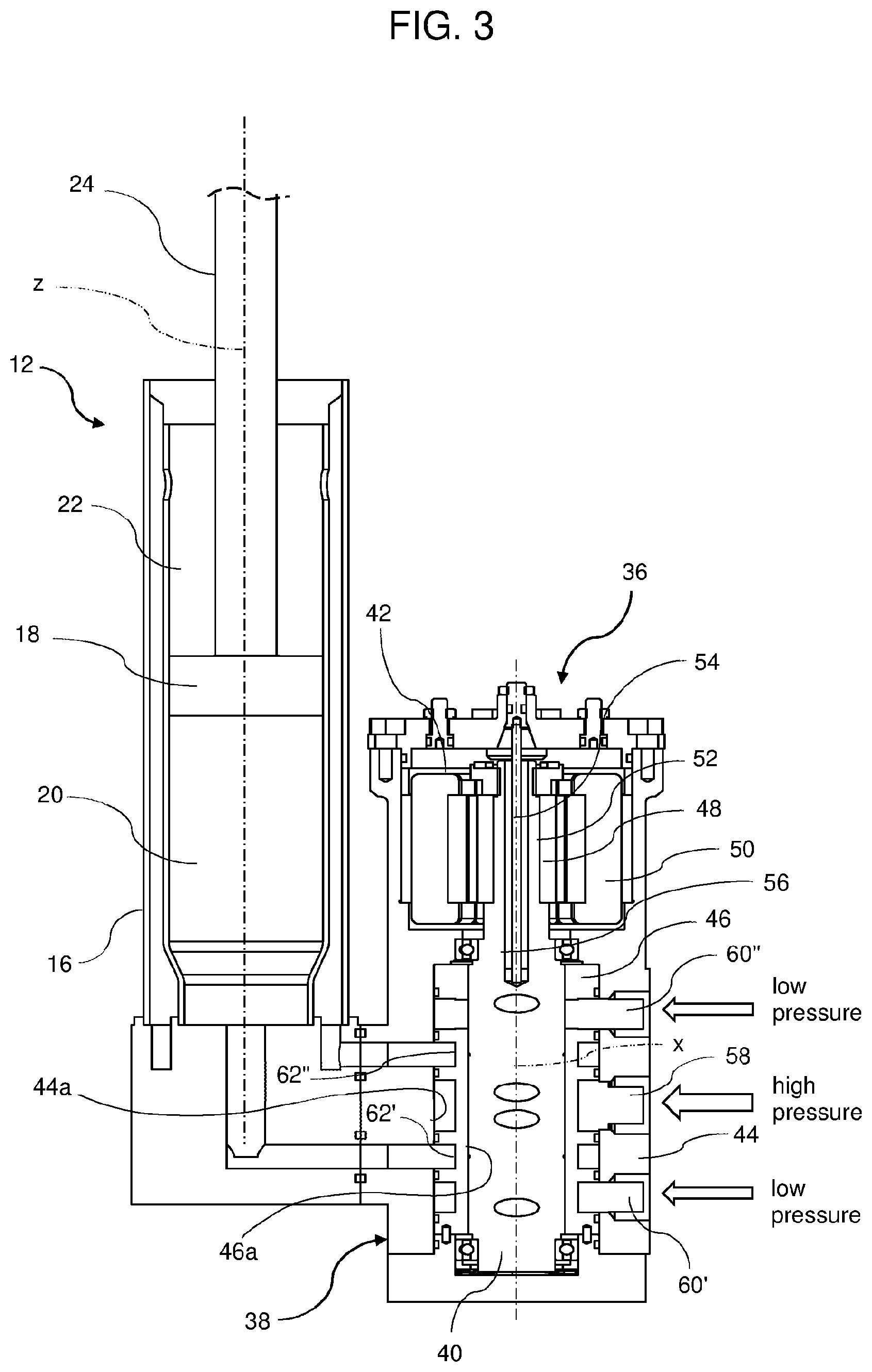 Patent US12304268 Figure 3 – Active suspension for a vehicle