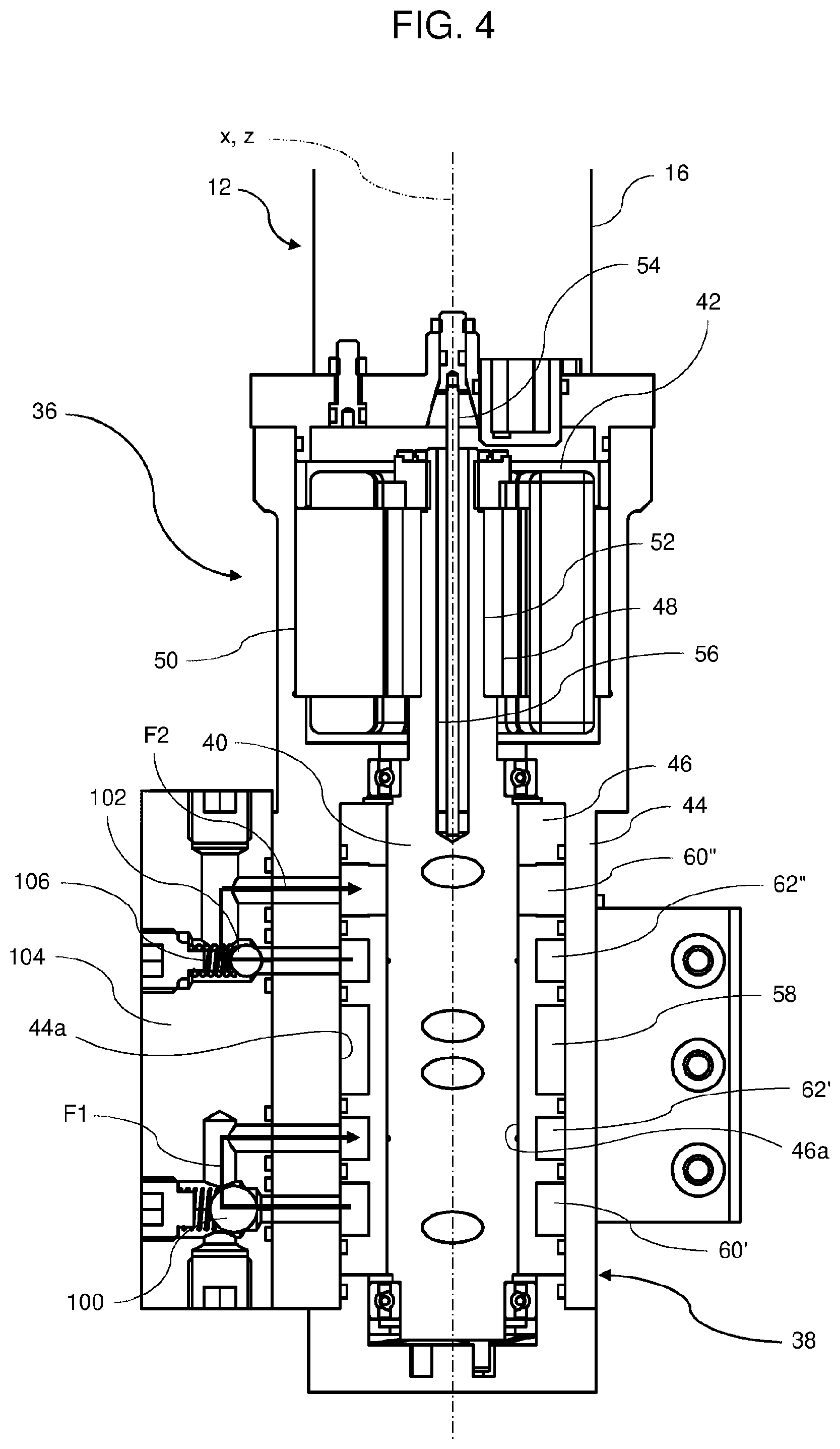 Patent US12304268 Figure 4 – Active suspension for a vehicle