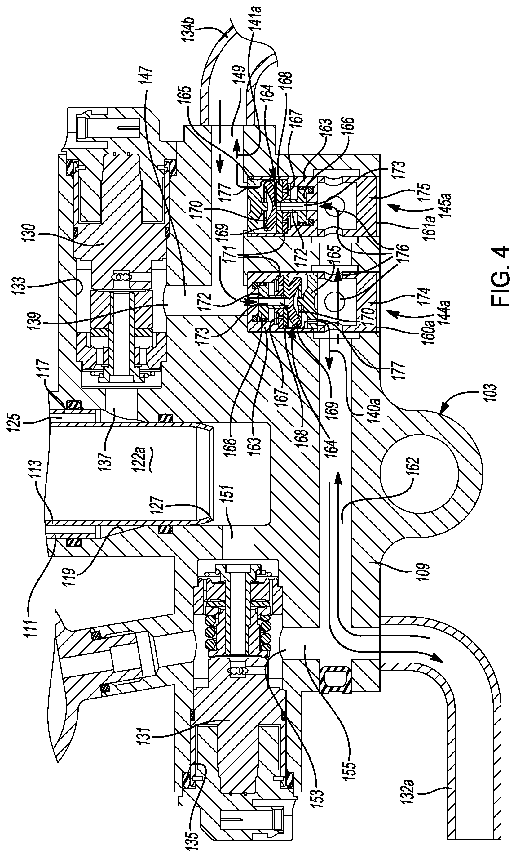 Patent US12304270 Figure 4 – Vehicle suspension system with one or more frequency dependent roll stiffness valves