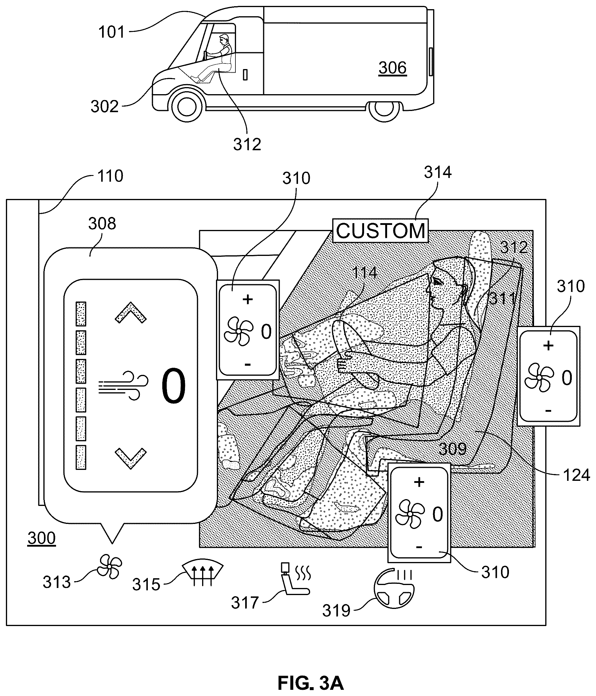 Patent US12304274 Figure 3 – Vehicle seat for storing thermal energy for occupant comfort