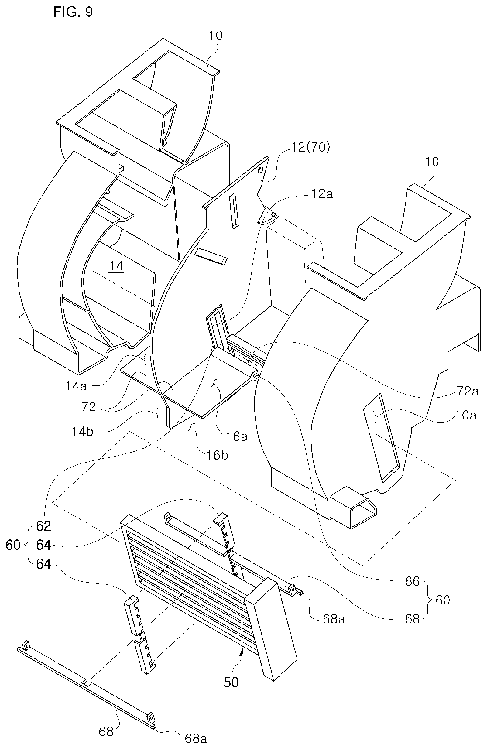 Patent US12304275 Figure 9 – Vehicular air conditioning system