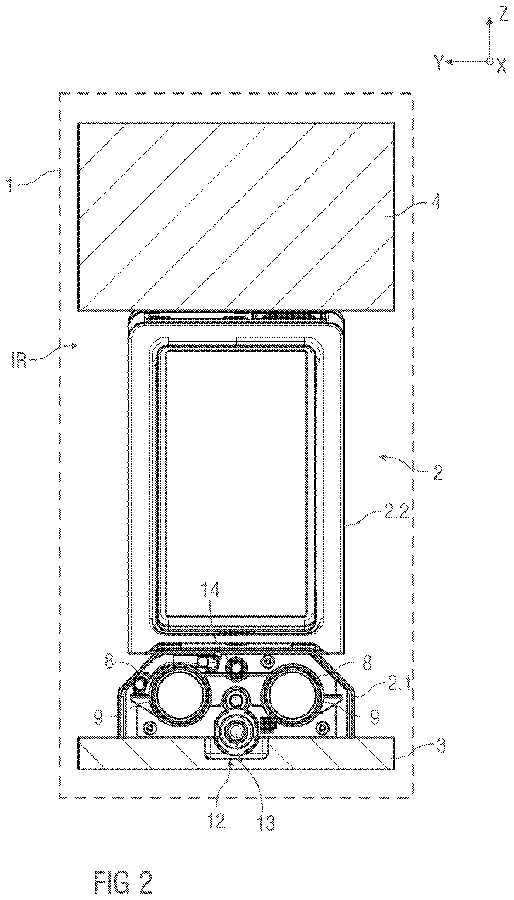 Patent US12304276 Figure 2 – Slidable central console unit with air outlets connected to telescopic air duct