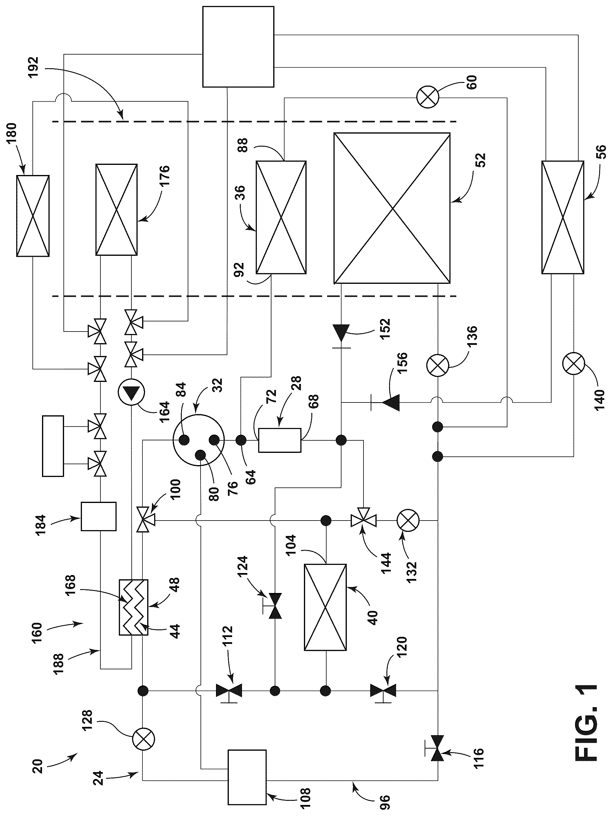 Patent US12304280 Figure 1 – Heat pump for a vehicle
