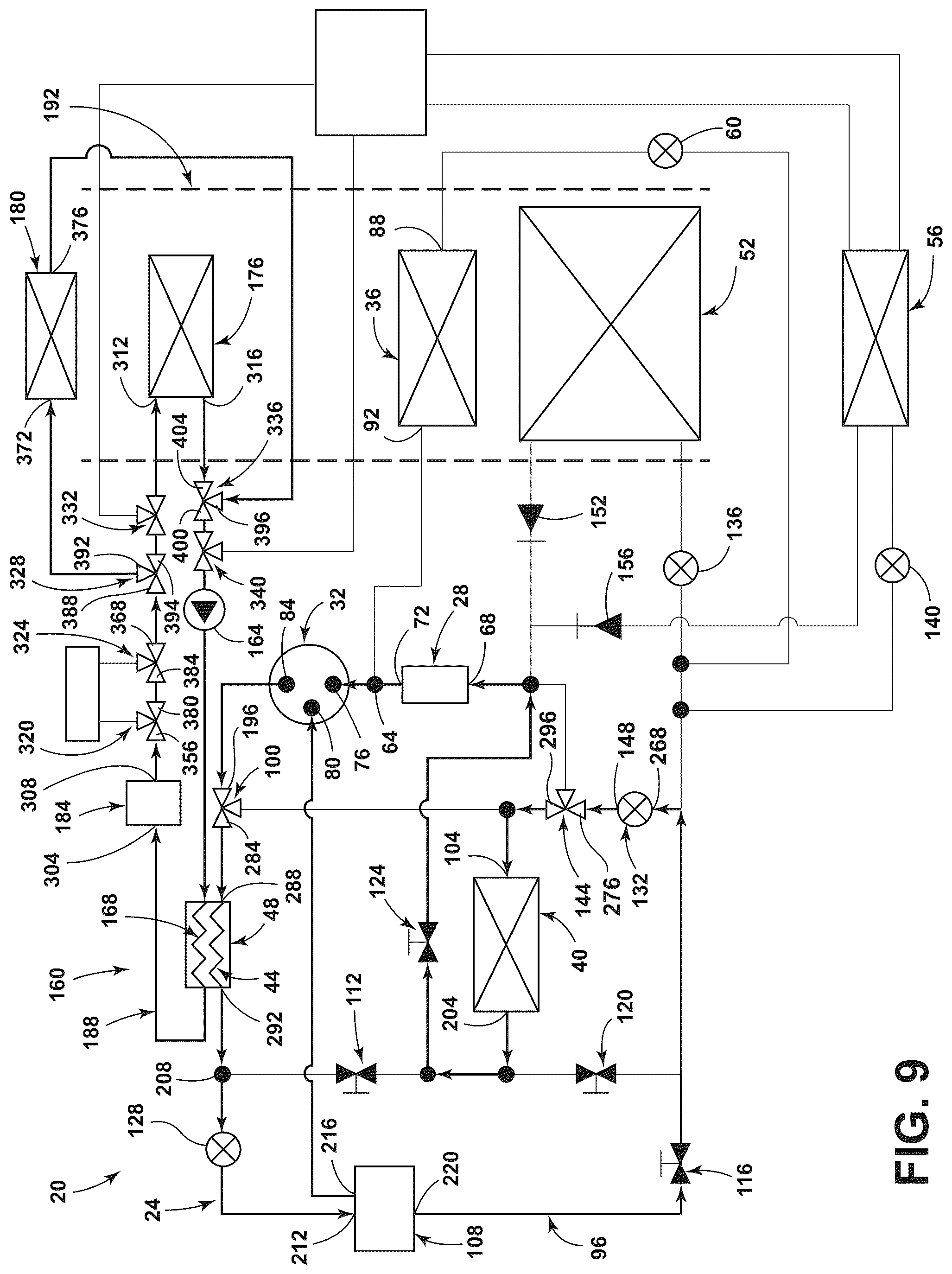 Patent US12304280 Figure 9 – Heat pump for a vehicle
