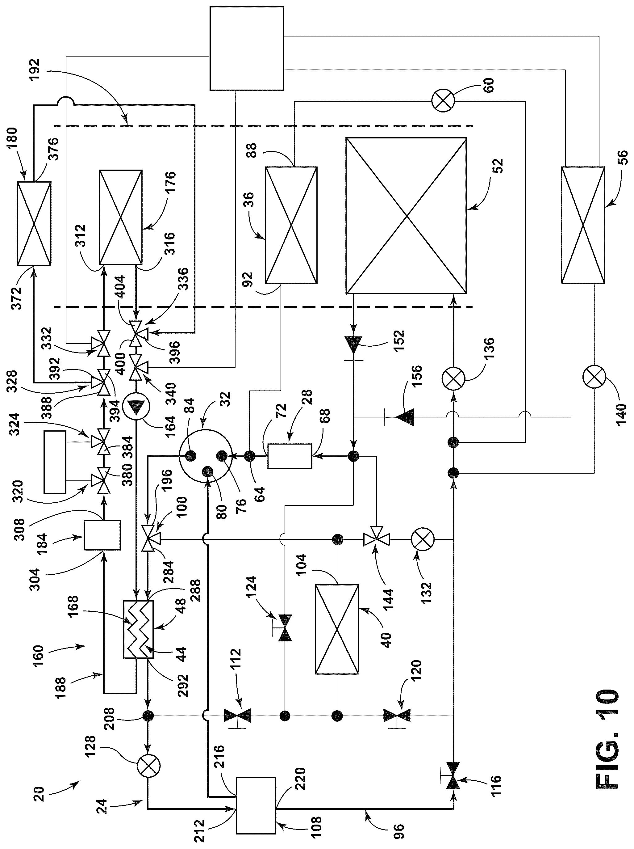 Patent US12304280 Figure 10 – Heat pump for a vehicle