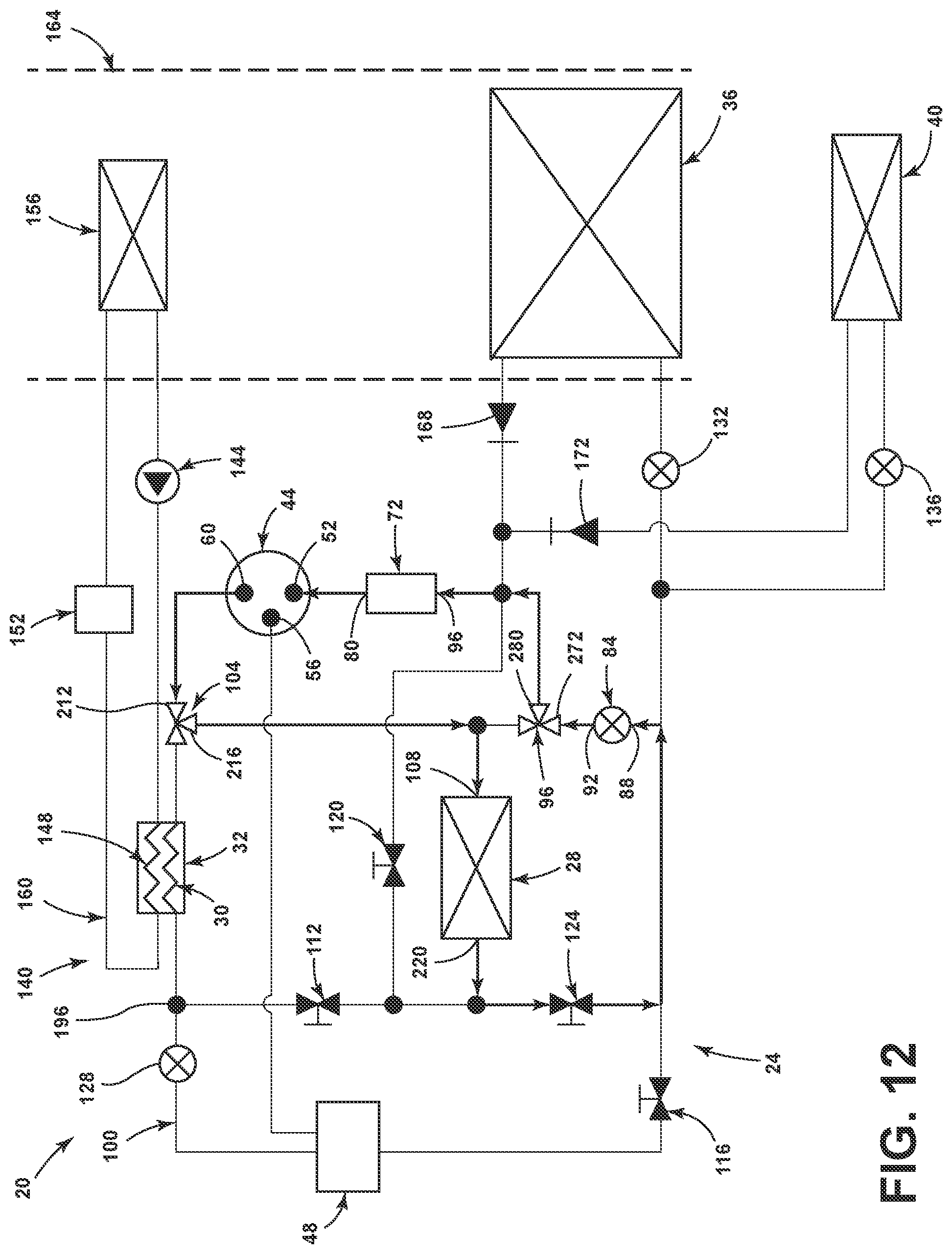 Patent US12304283 Figure 13 – Heat pump for a vehicle