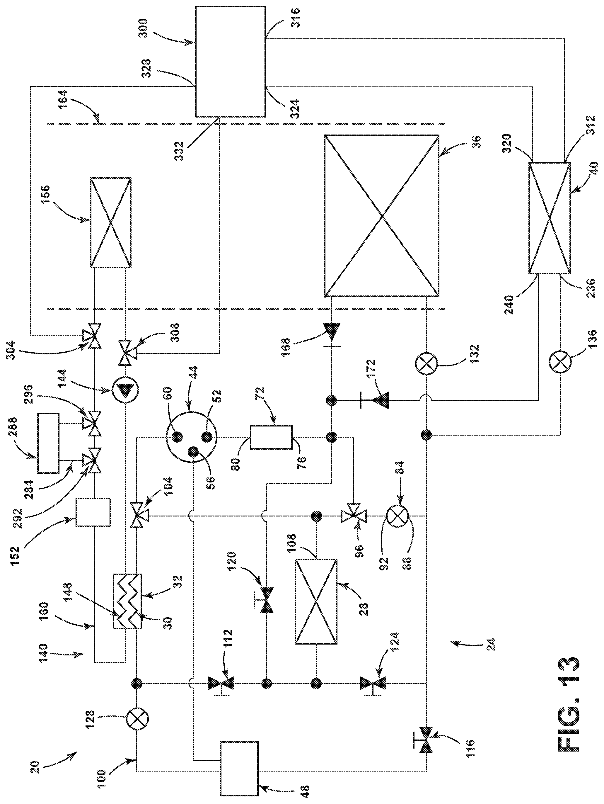 Patent US12304283 Figure 14 – Heat pump for a vehicle