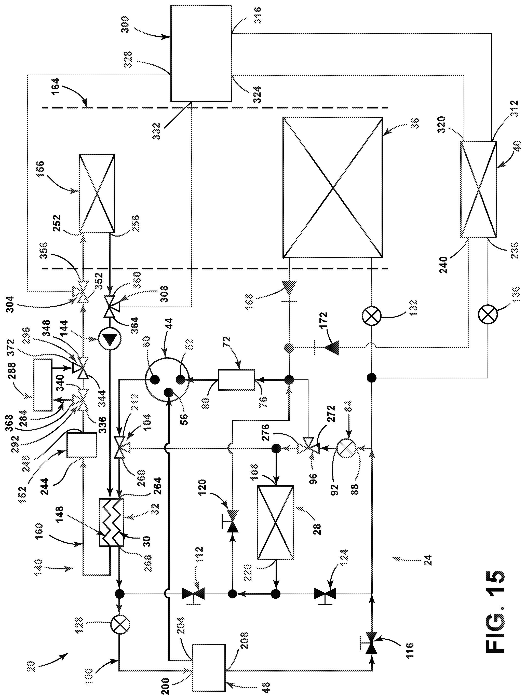 Patent US12304283 Figure 16 – Heat pump for a vehicle