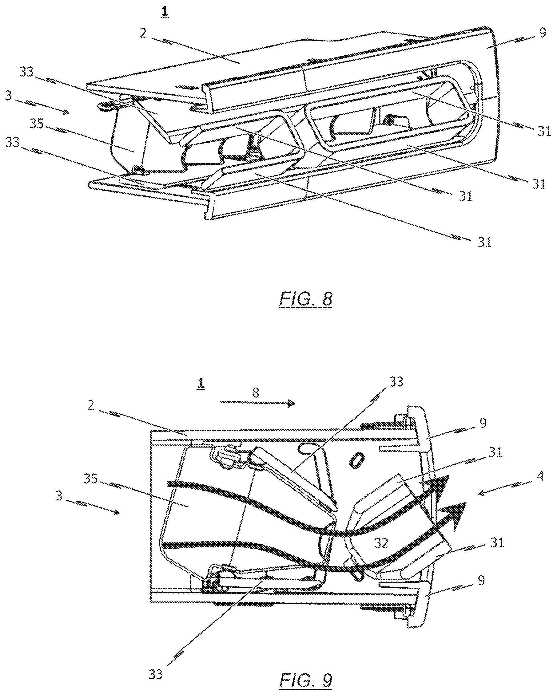 Patent US12304284 Figure 5 – Air vent for a vehicle