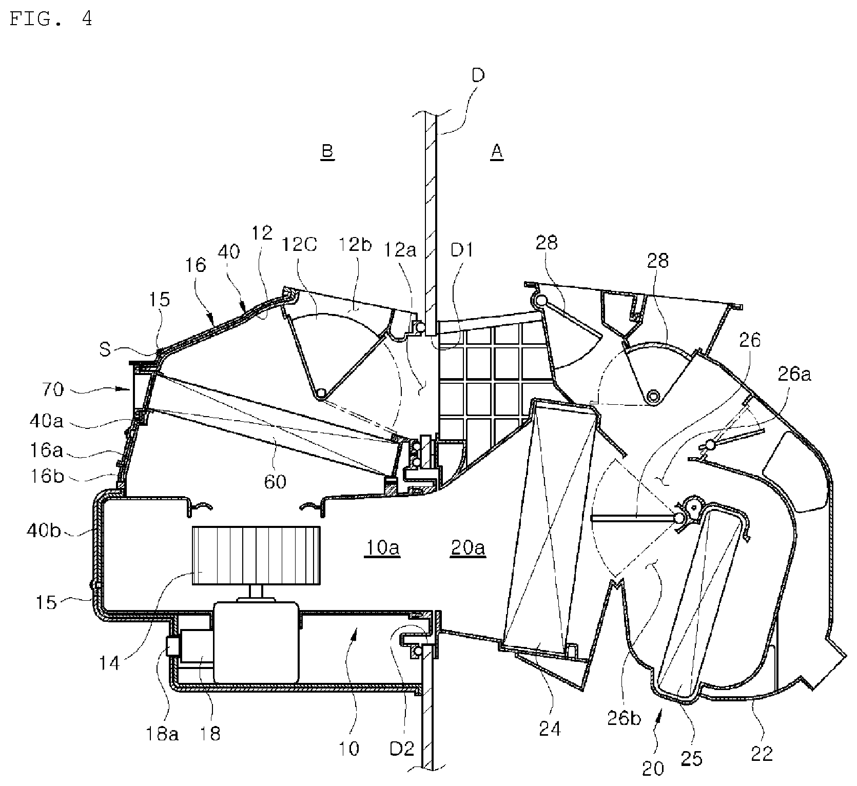 Patent US12304285 Figure 4 – Vehicle air conditioner