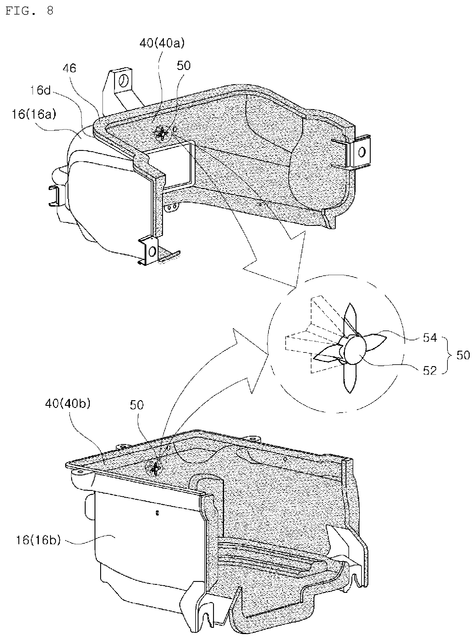 Patent US12304285 Figure 8 – Vehicle air conditioner