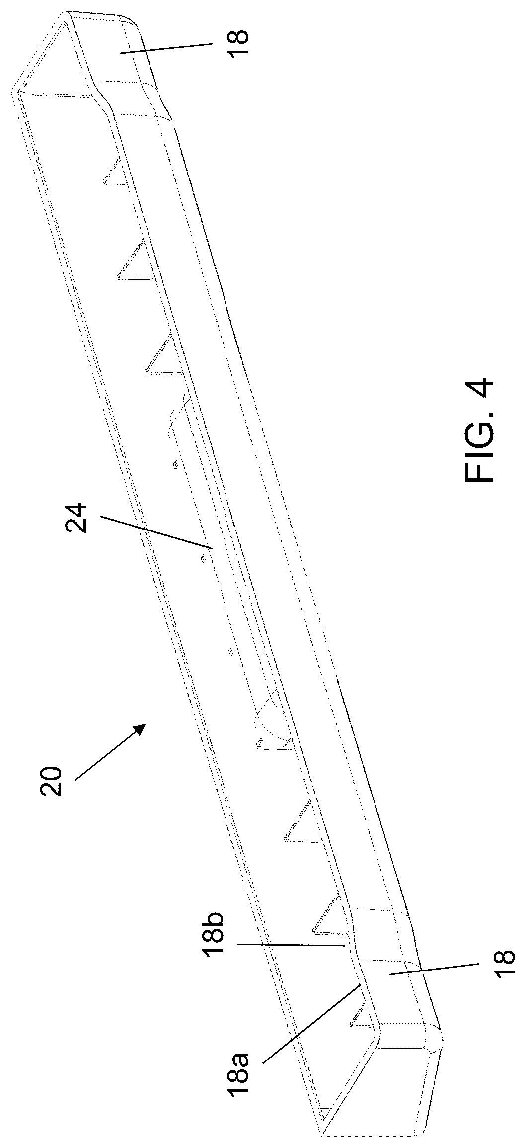 Patent US12304286 Figure 4 – Removable vehicular window panel with integrated latching element and carrying handle