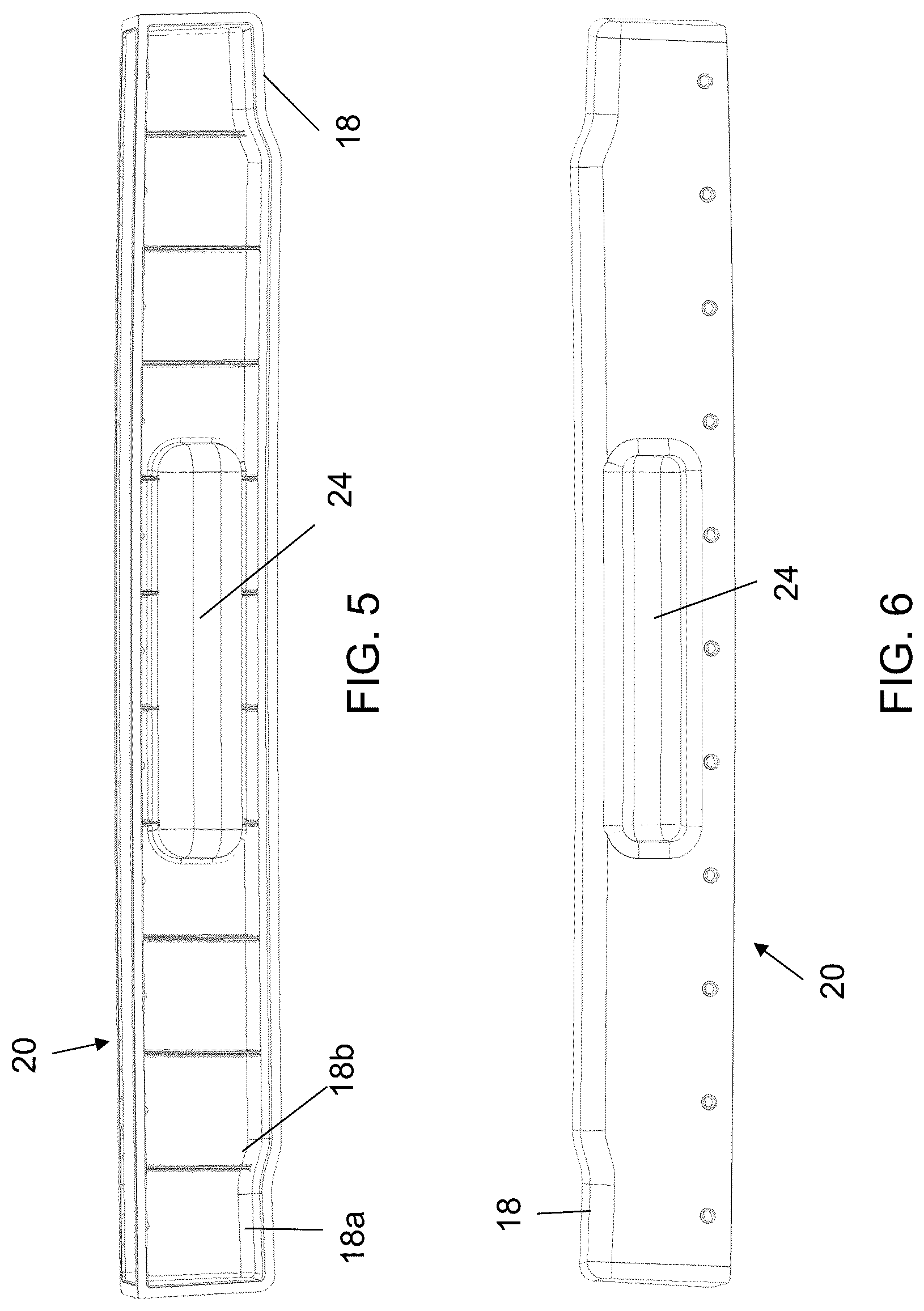 Patent US12304286 Figure 5 – Removable vehicular window panel with integrated latching element and carrying handle