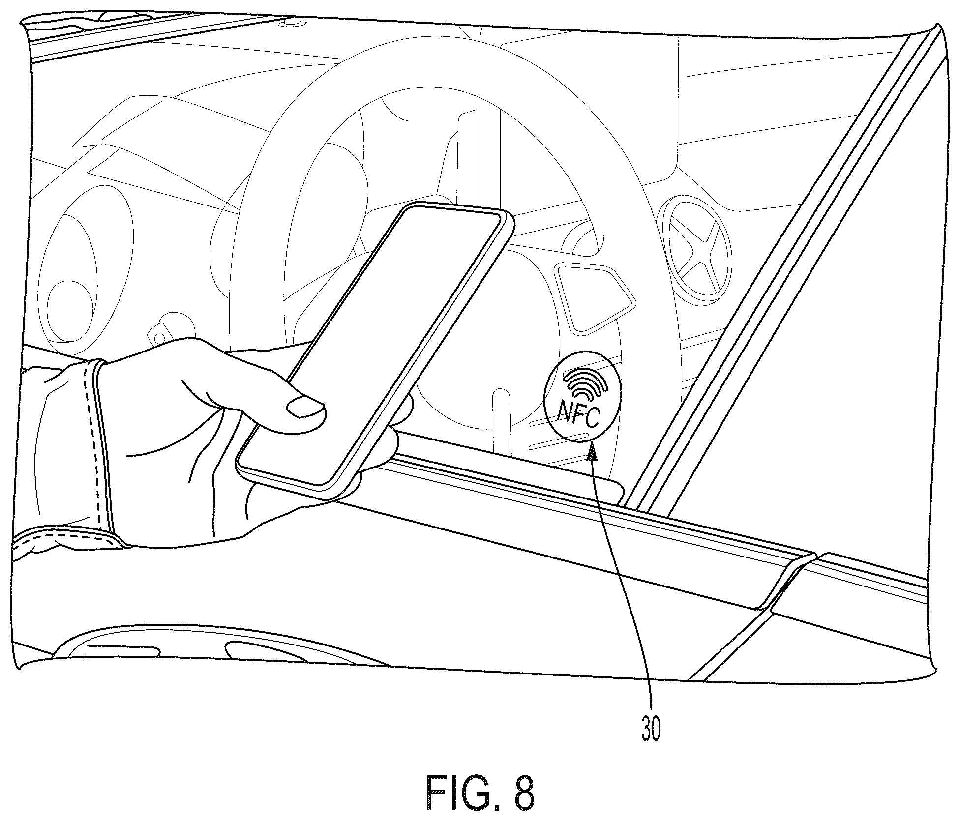 Patent US12304287 Figure 8 – Vehicular rear window assembly with system status indicator