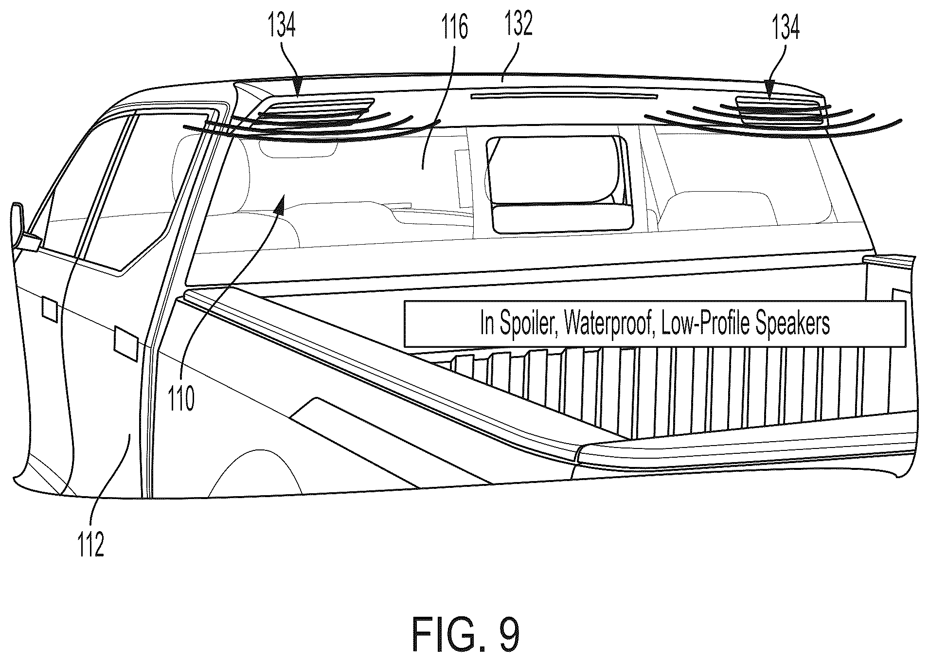 Patent US12304287 Figure 9 – Vehicular rear window assembly with system status indicator