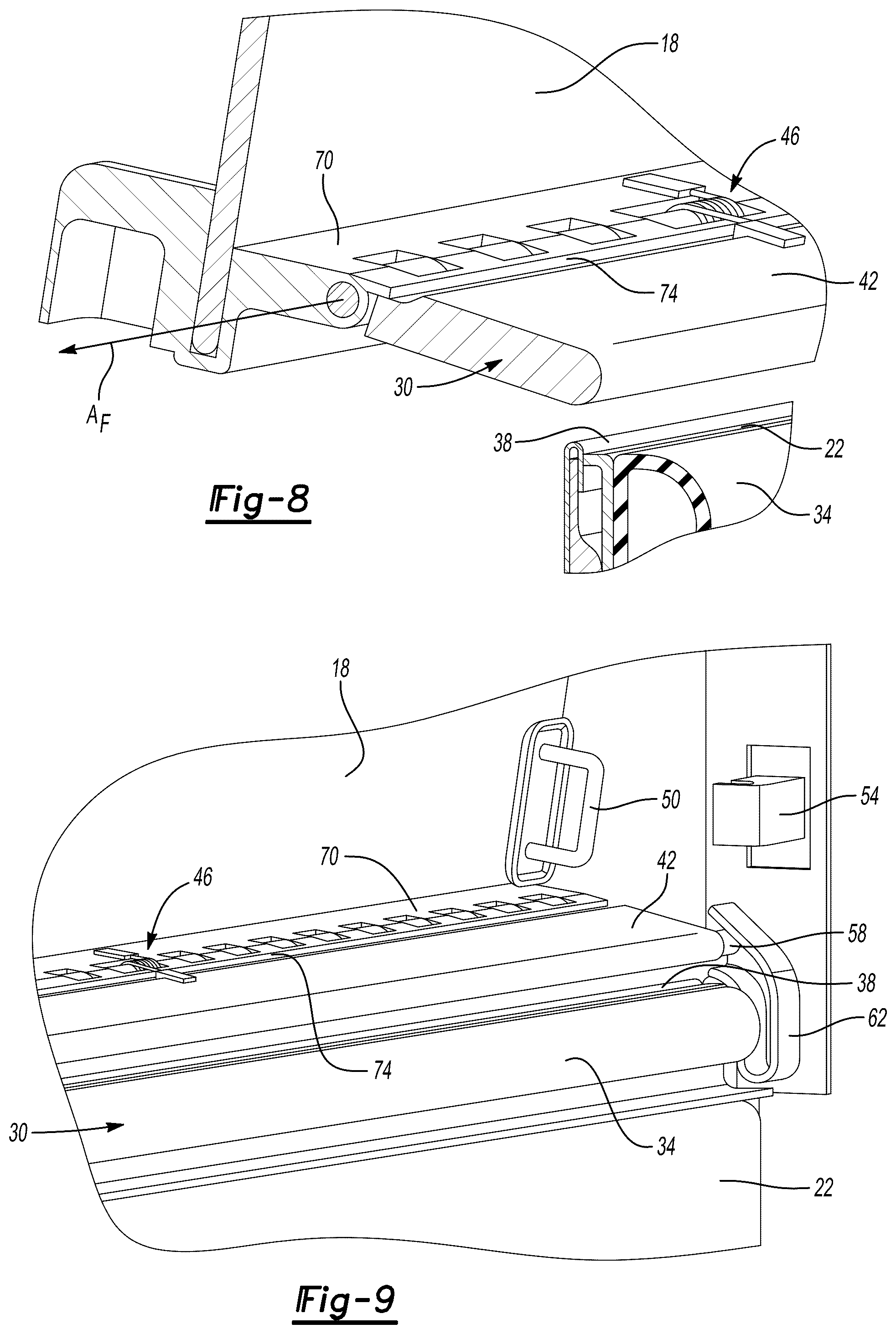 Patent US12304288 Figure 5 – Sealing system for vehicle closure system