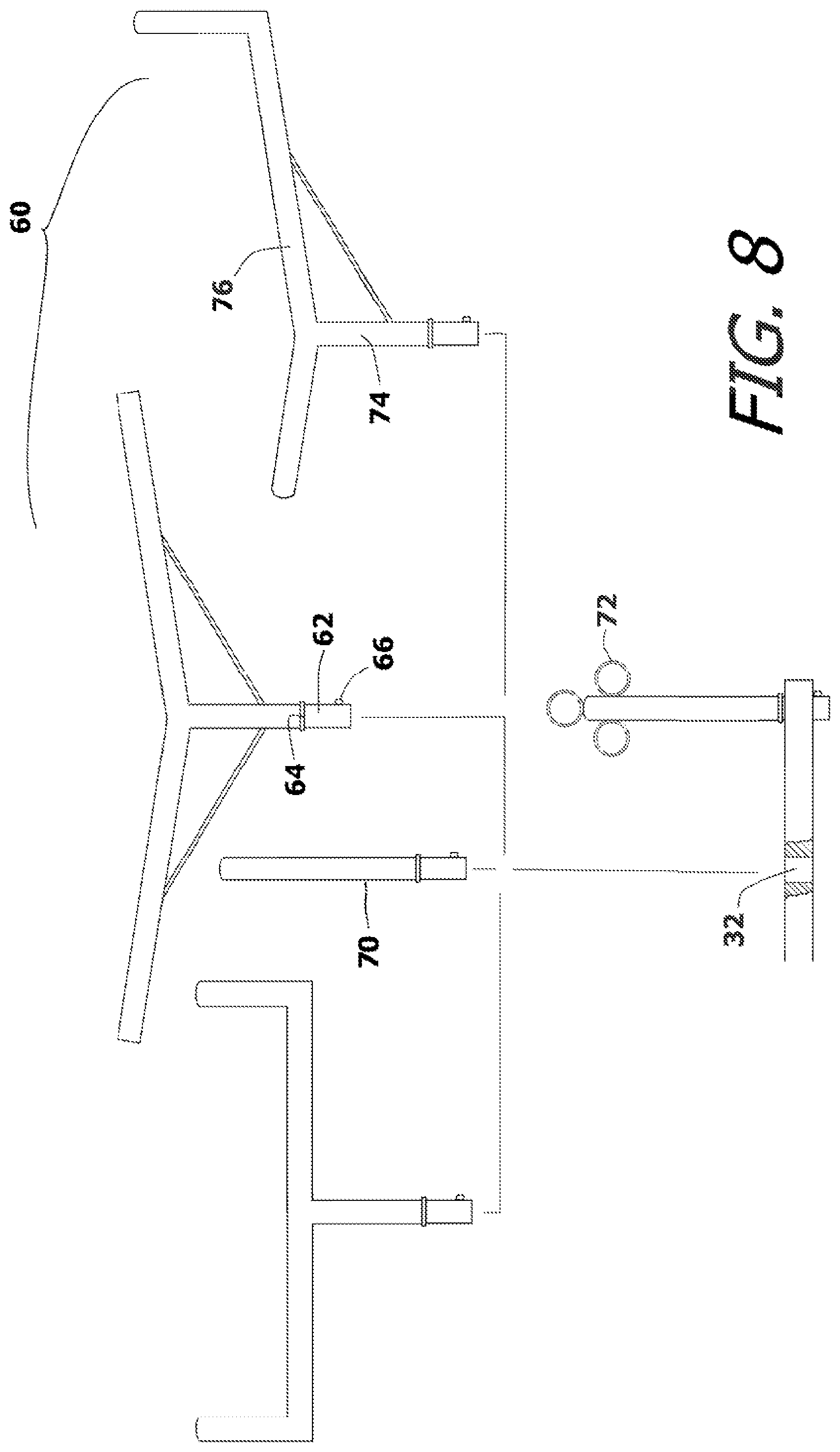 Patent US12304291 Figure 6 – Vehicle with a roof rack system under a soft or removable roof