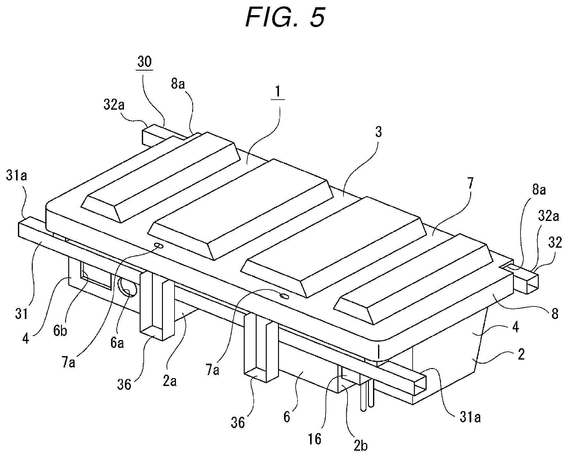 Patent US12304294 Figure 5 – In-vehicle battery attachment structure