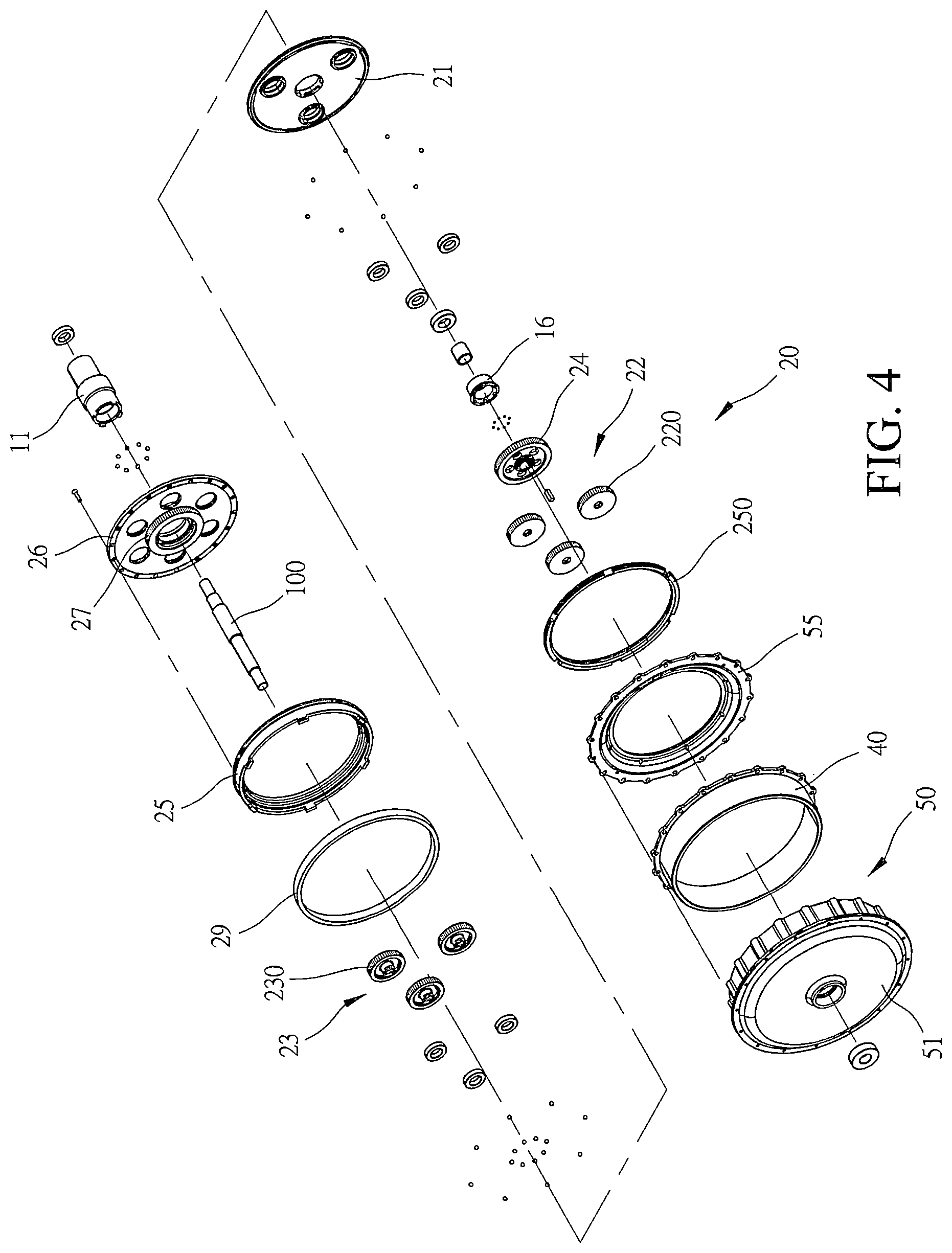 Patent US12304302 Figure 4 – Two-stage speed-change output device and electric vehicle using same