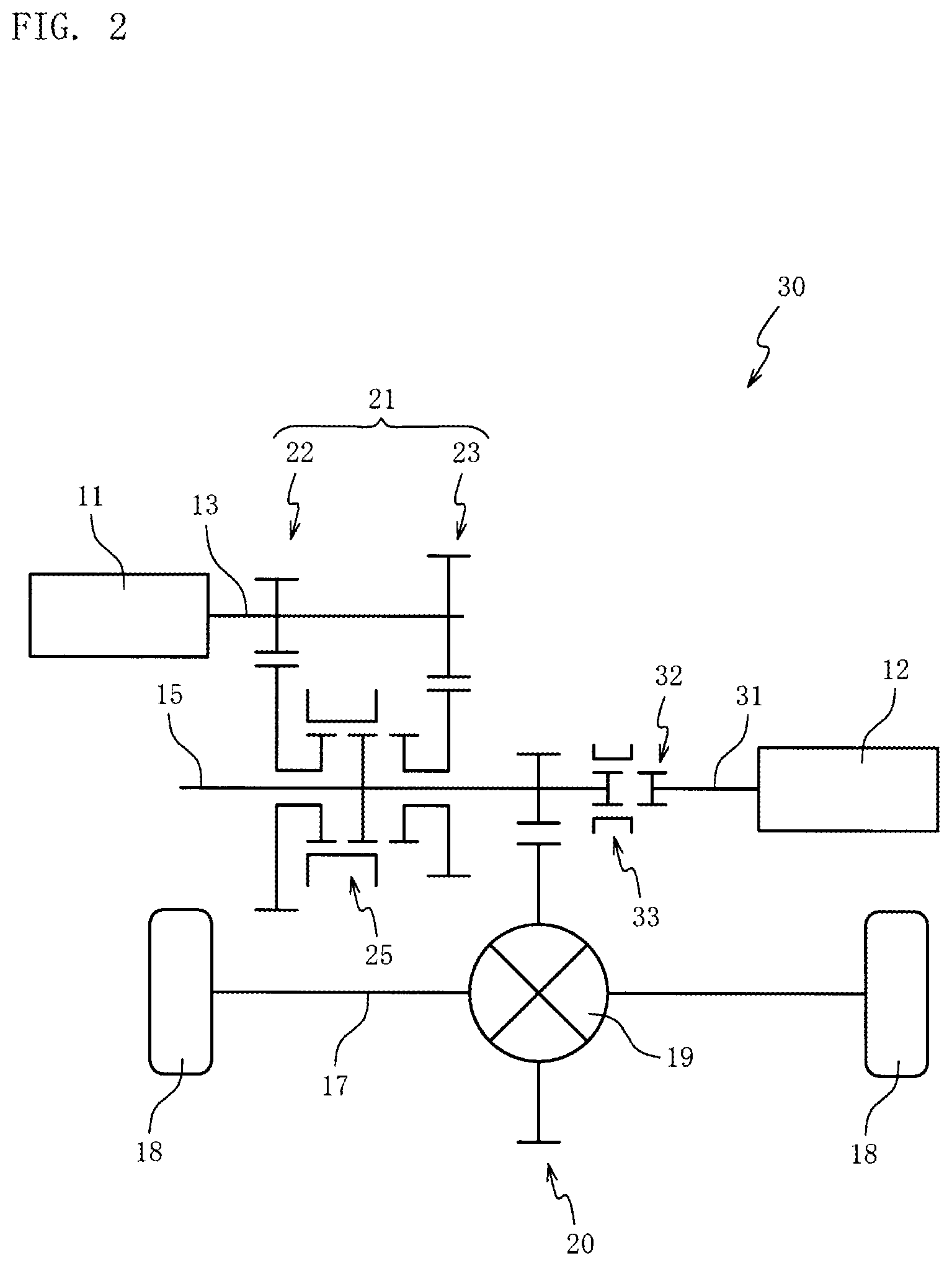 Patent US12304303 Figure 2 – Power transmission device