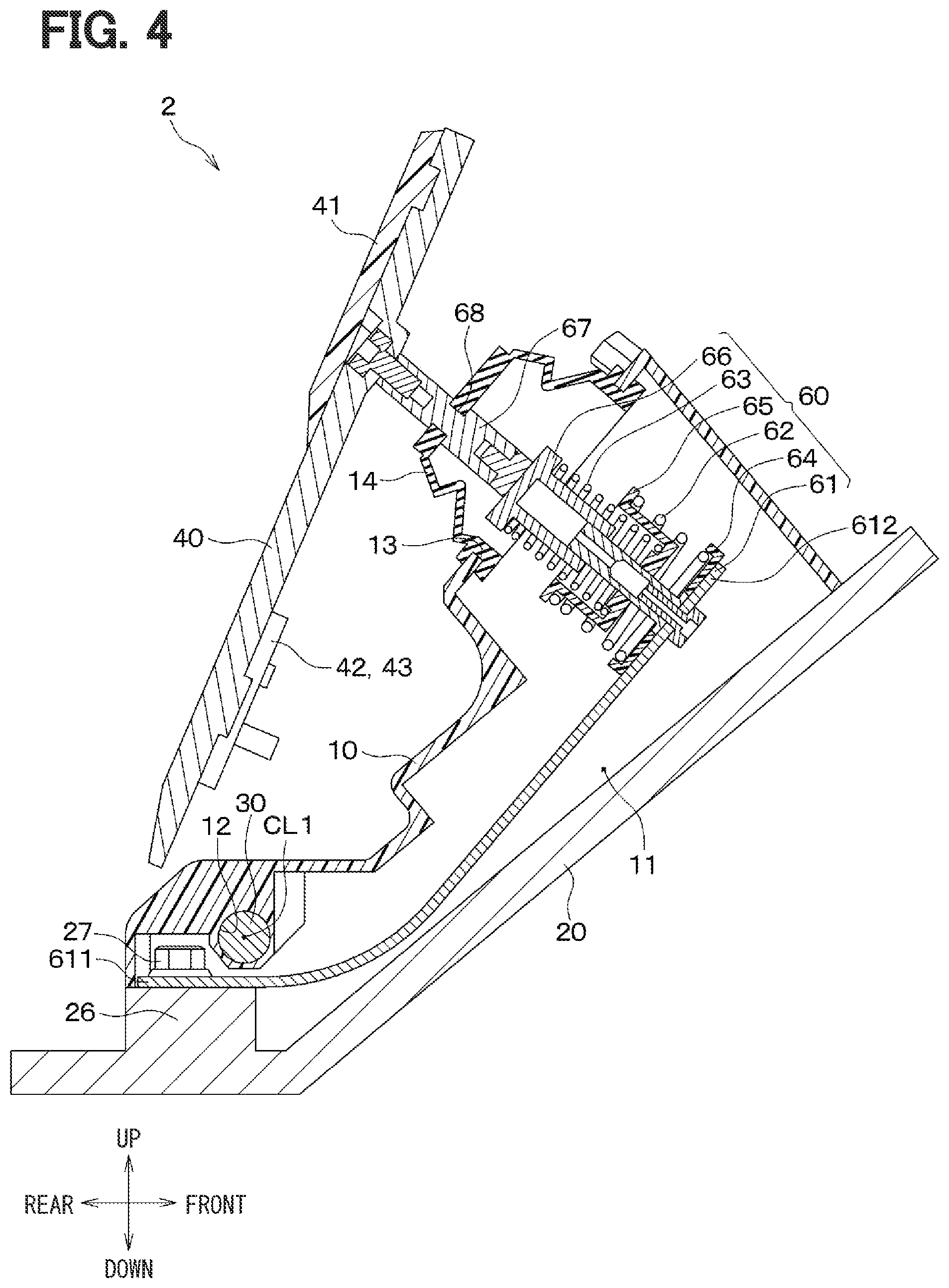 Patent US12304304 Figure 4 – Vehicle pedal module