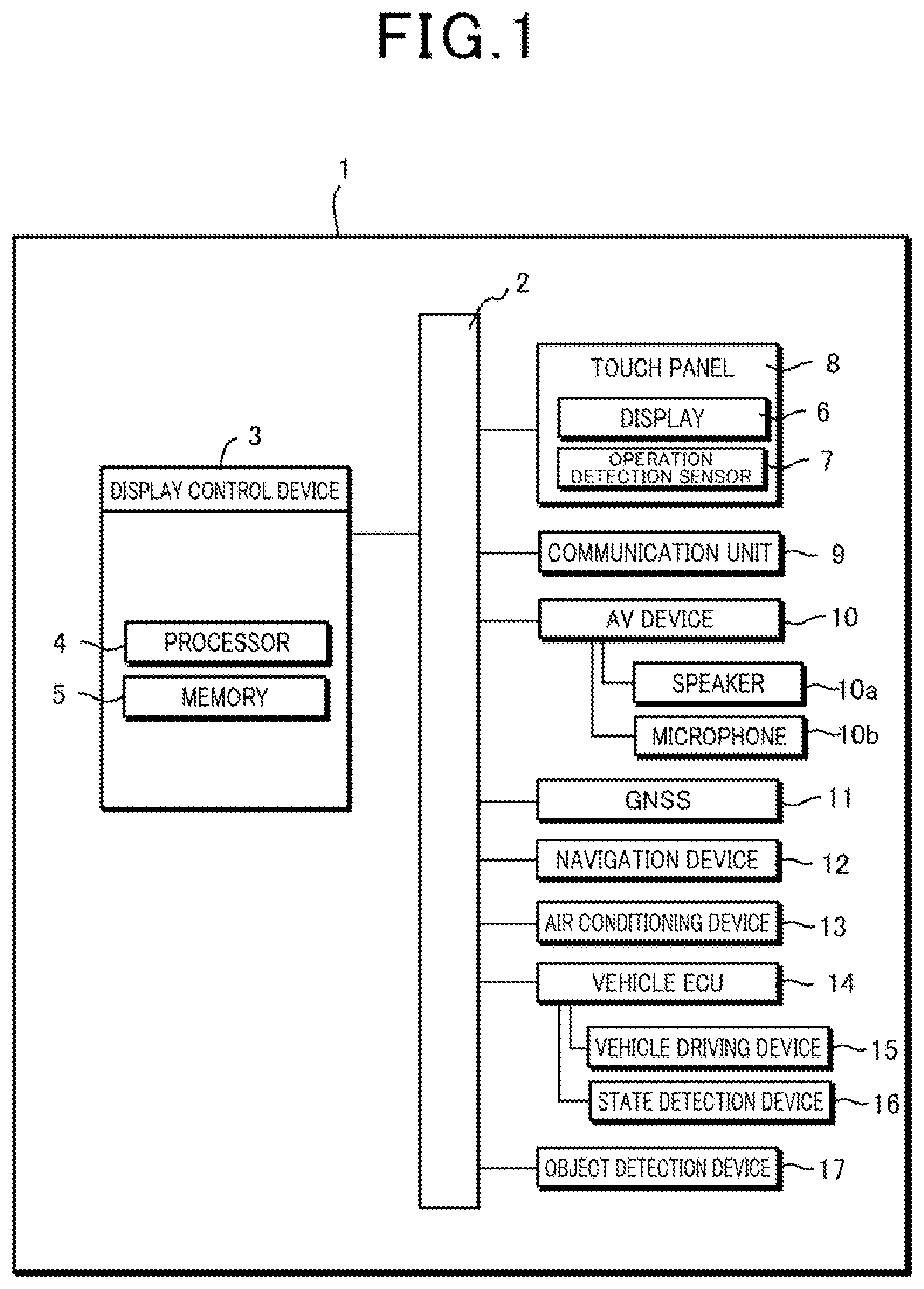 Patent US12304306 Figure 1 – Display control device, display control method, and recording medium having display control program recorded thereon
