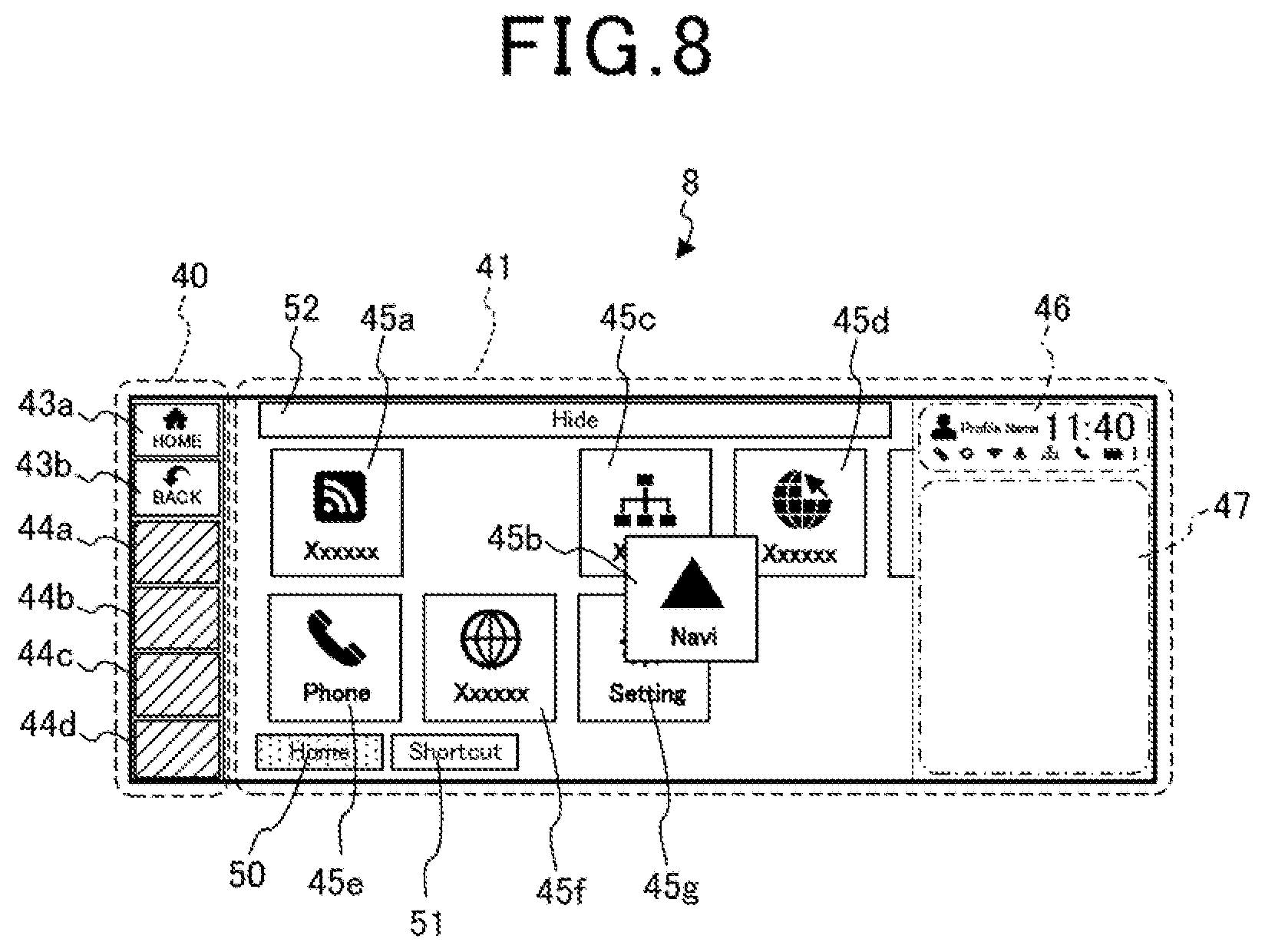 Patent US12304306 Figure 8 – Display control device, display control method, and recording medium having display control program recorded thereon