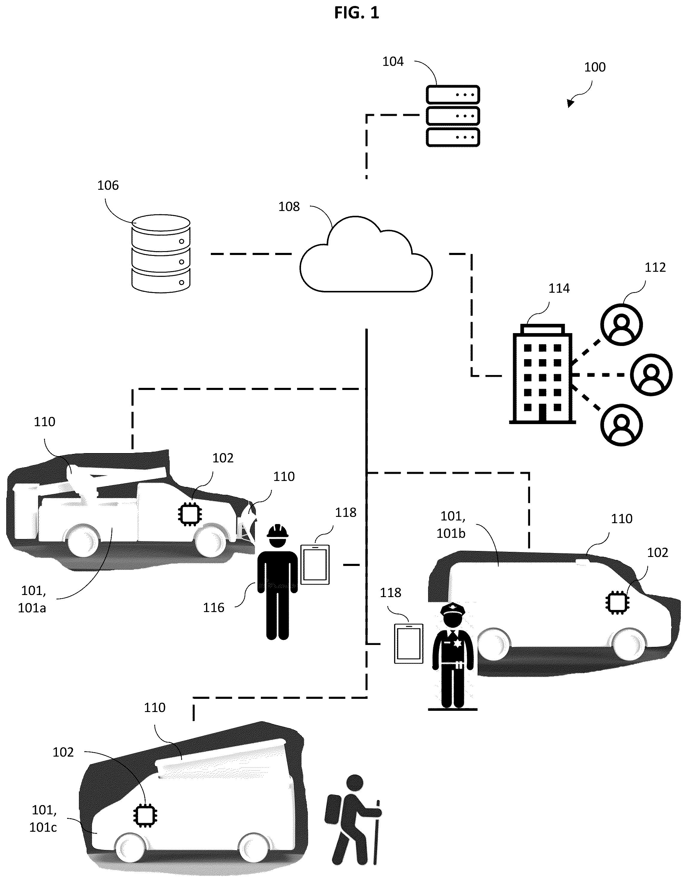 Patent US12304308 — Methods and systems for operating a peripheral device of a vehicle — Figure 1