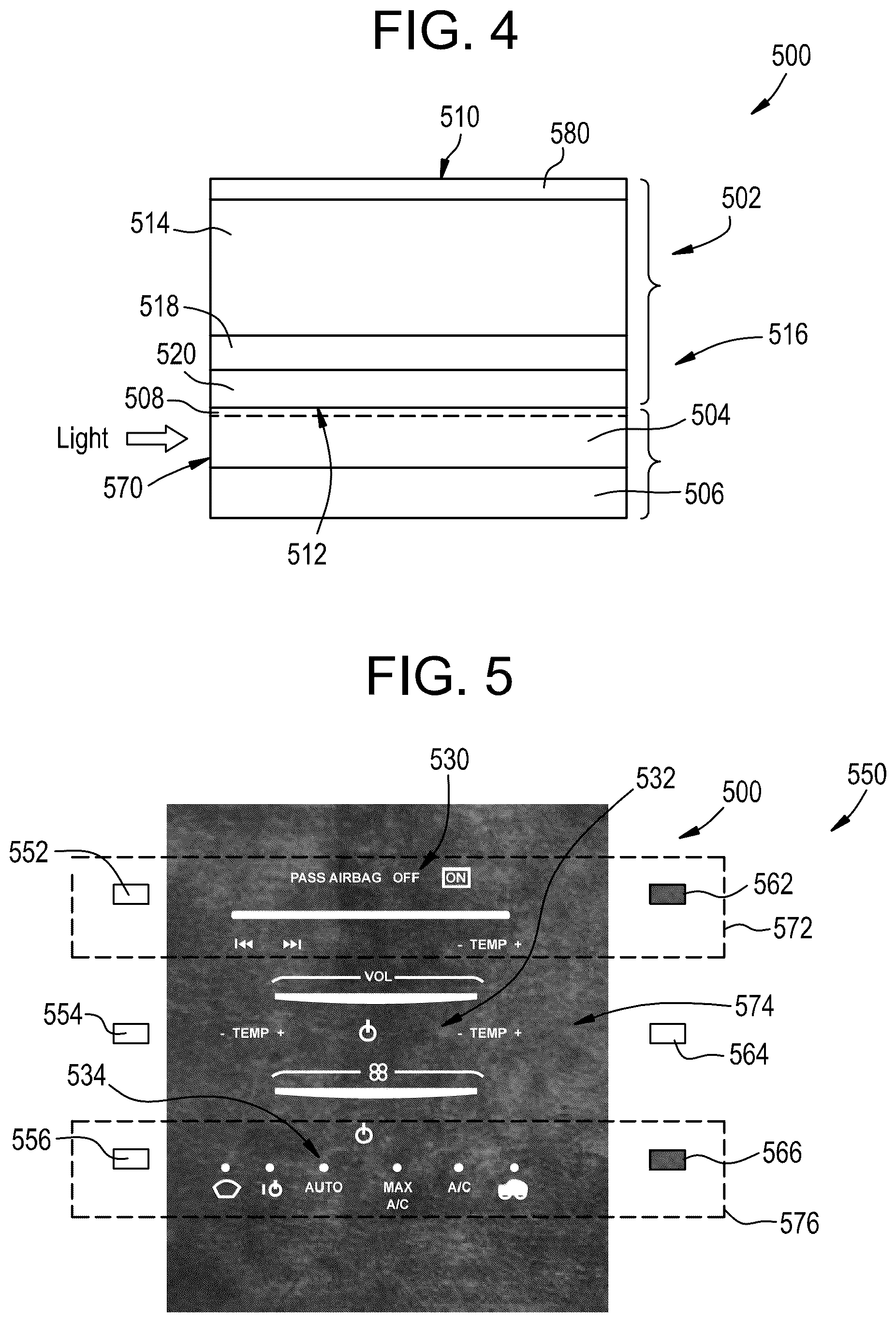 Patent US12304313 Figure 3 – Light guide-based deadfront for display, related methods and vehicle interior systems