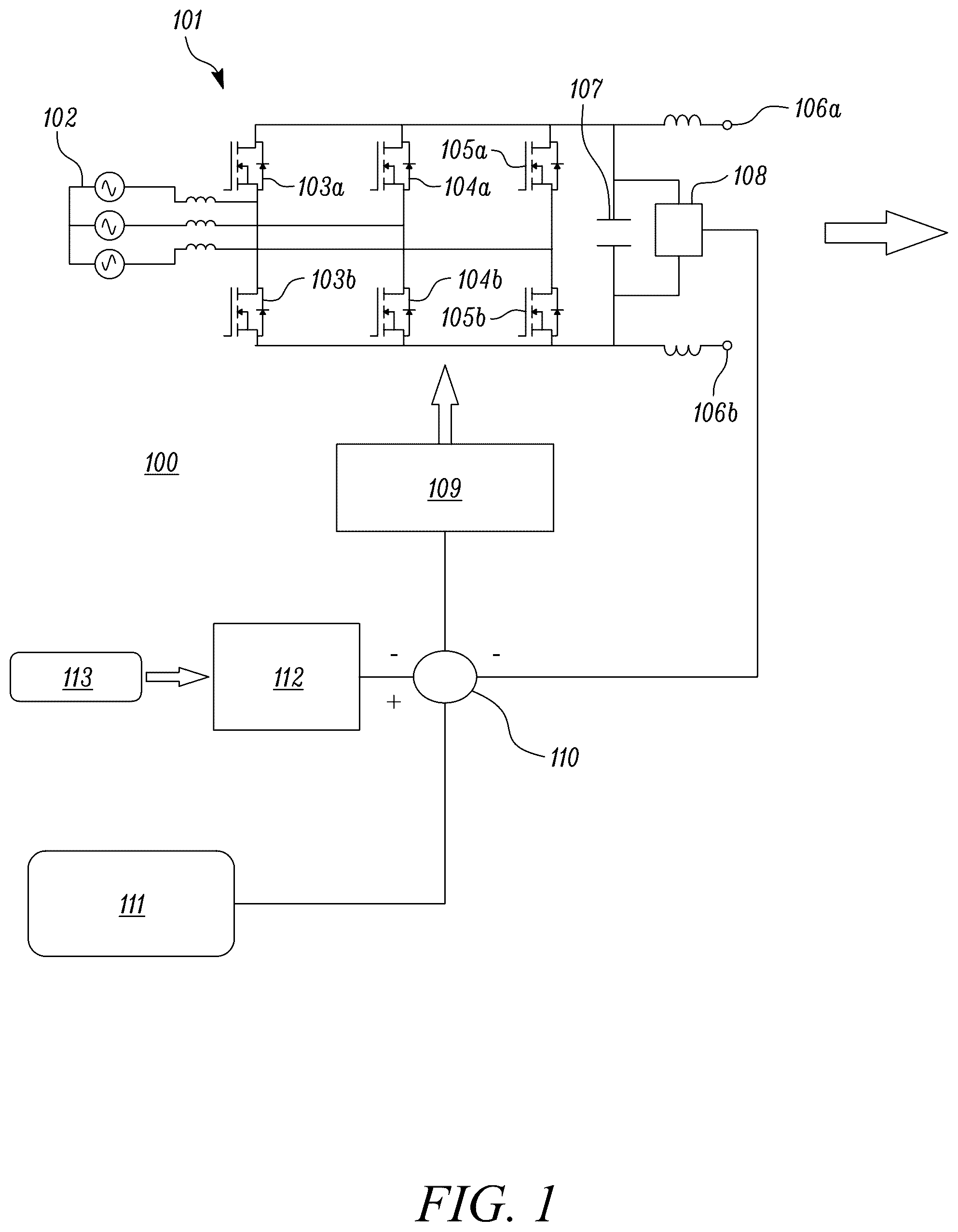 Patent US12304315 Figure 1 – Electrical converter