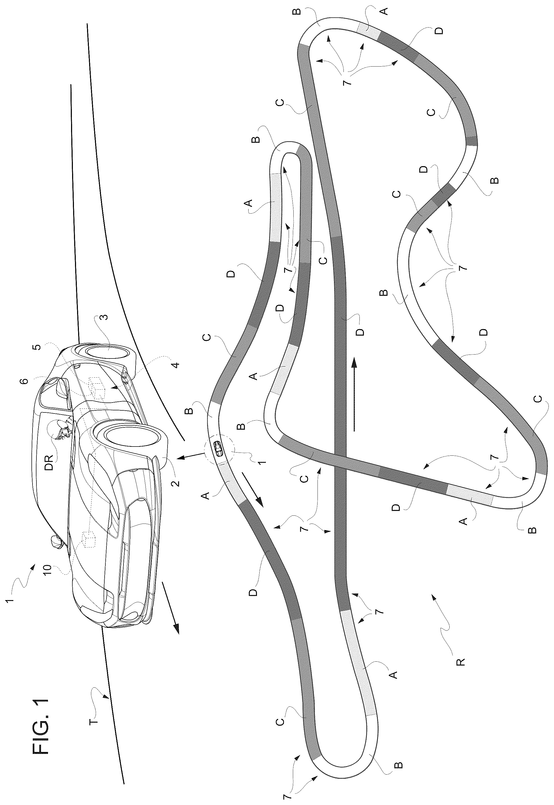 Patent US12304319 Figure 1 – Method for the performance-enhancing driver assistance of a road vehicle