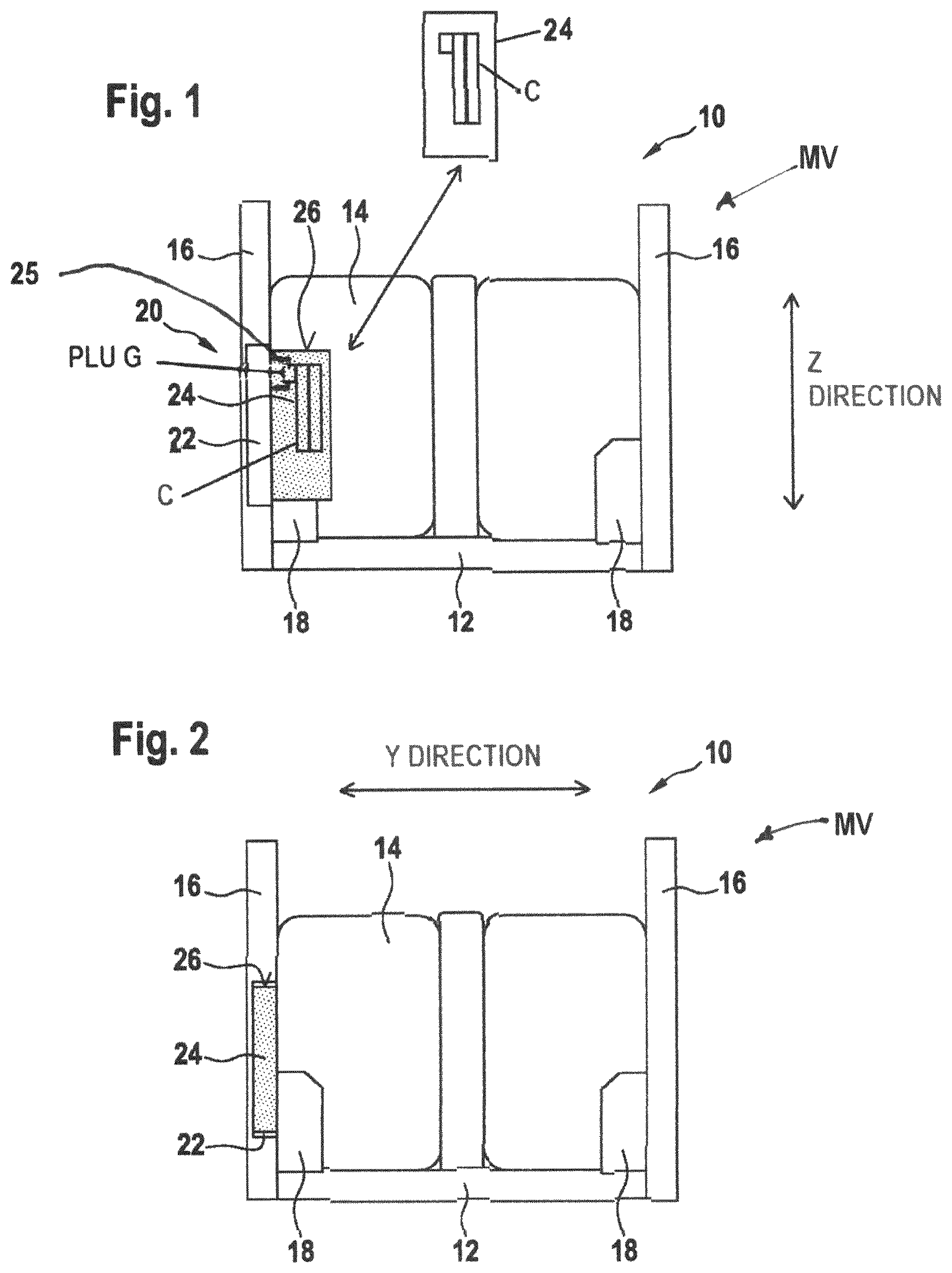 Patent US12304335 Figure 1 – Easy-to-clean storage device for a charging cable of a motor vehicle