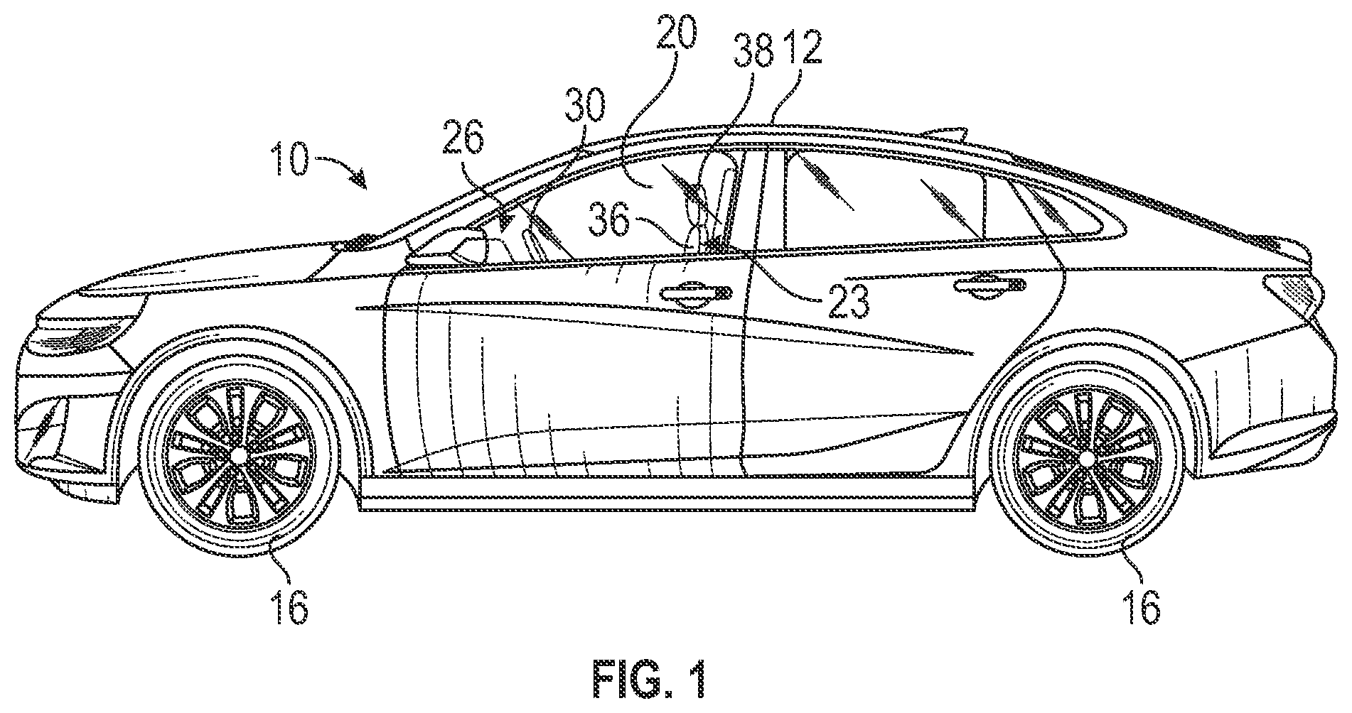 Patent US12304359 Figure 1 – Vehicle seat having a seat base including an adjustable center support