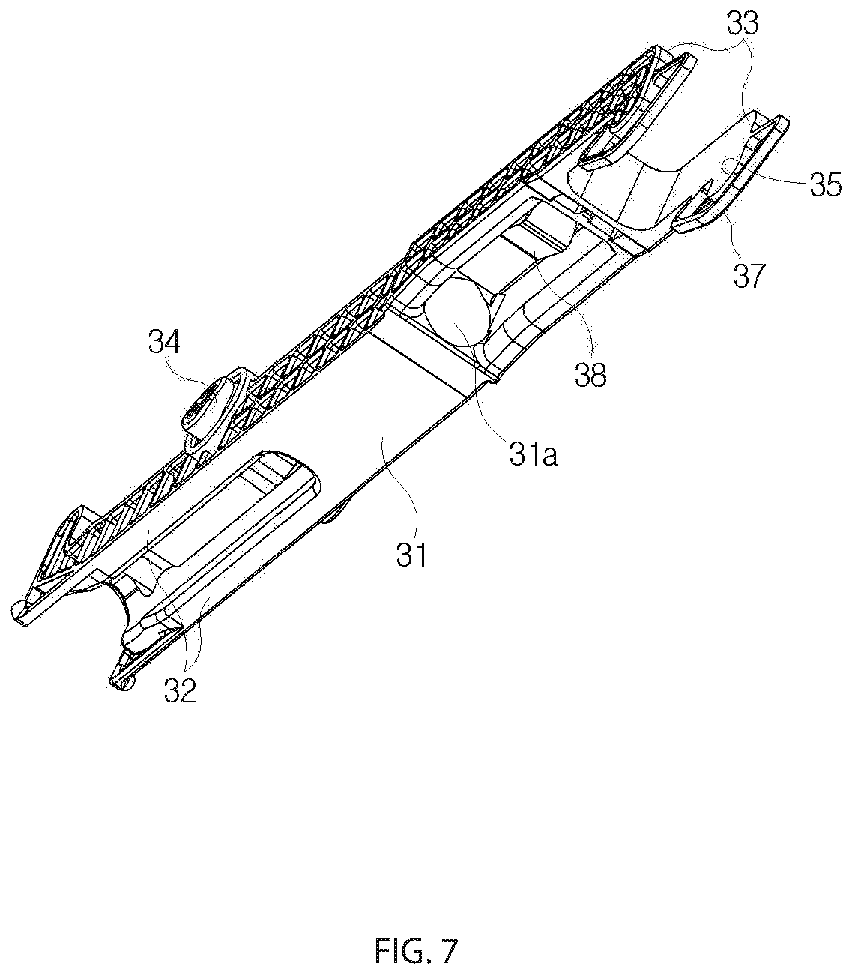 Patent US12304362 Figure 7 – Installation structure for track lever of seat rail