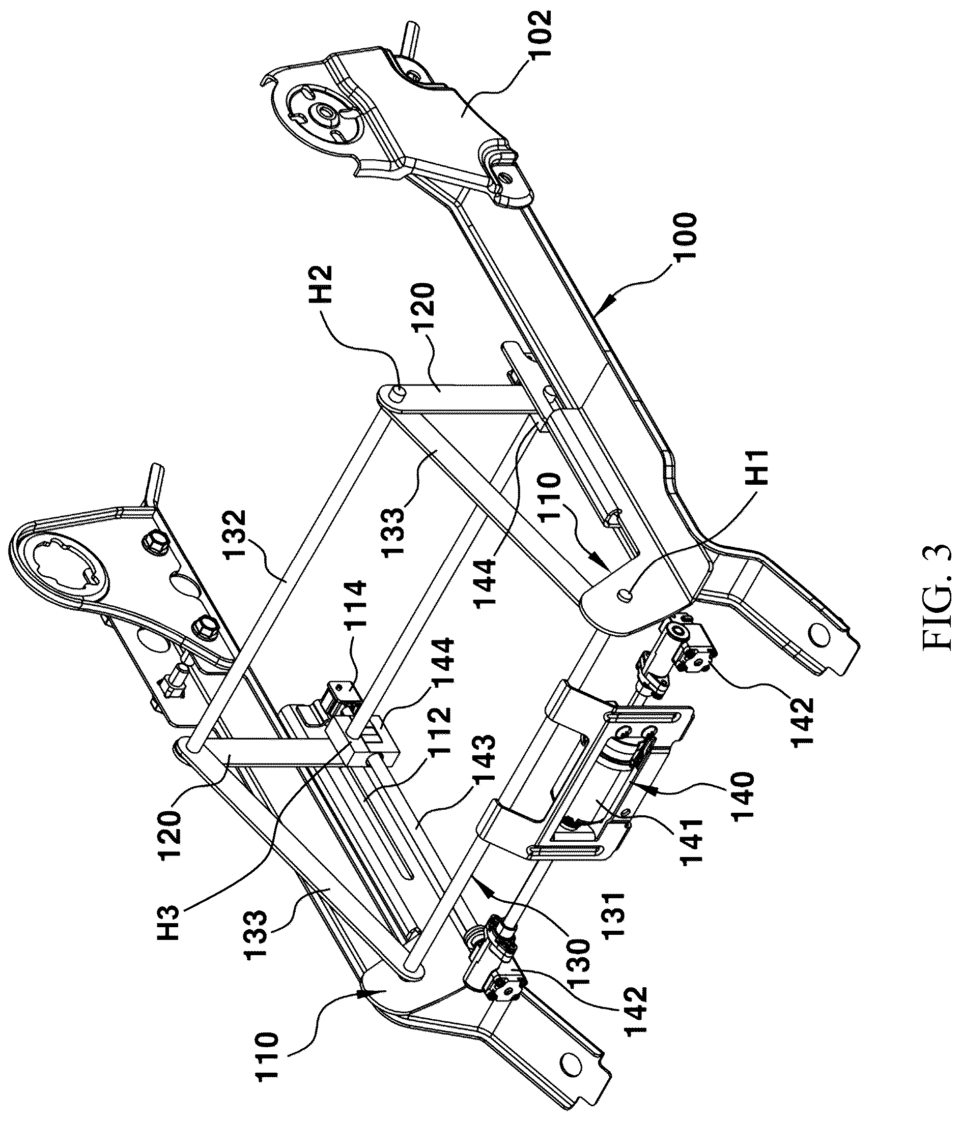Patent US12304363 Figure 3 – Vehicle rear-seat position adjustment apparatus