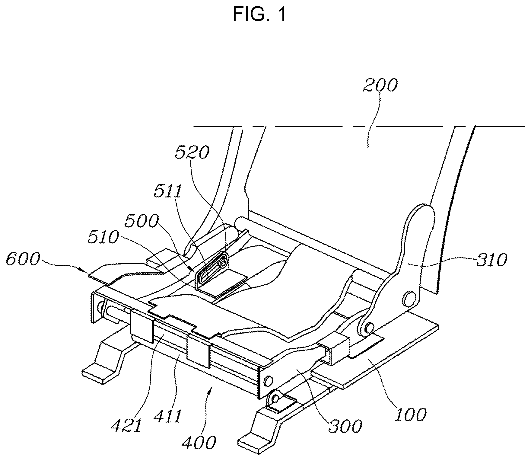Patent US12304364 Figure 1 – Seat adjustment apparatus for mobility