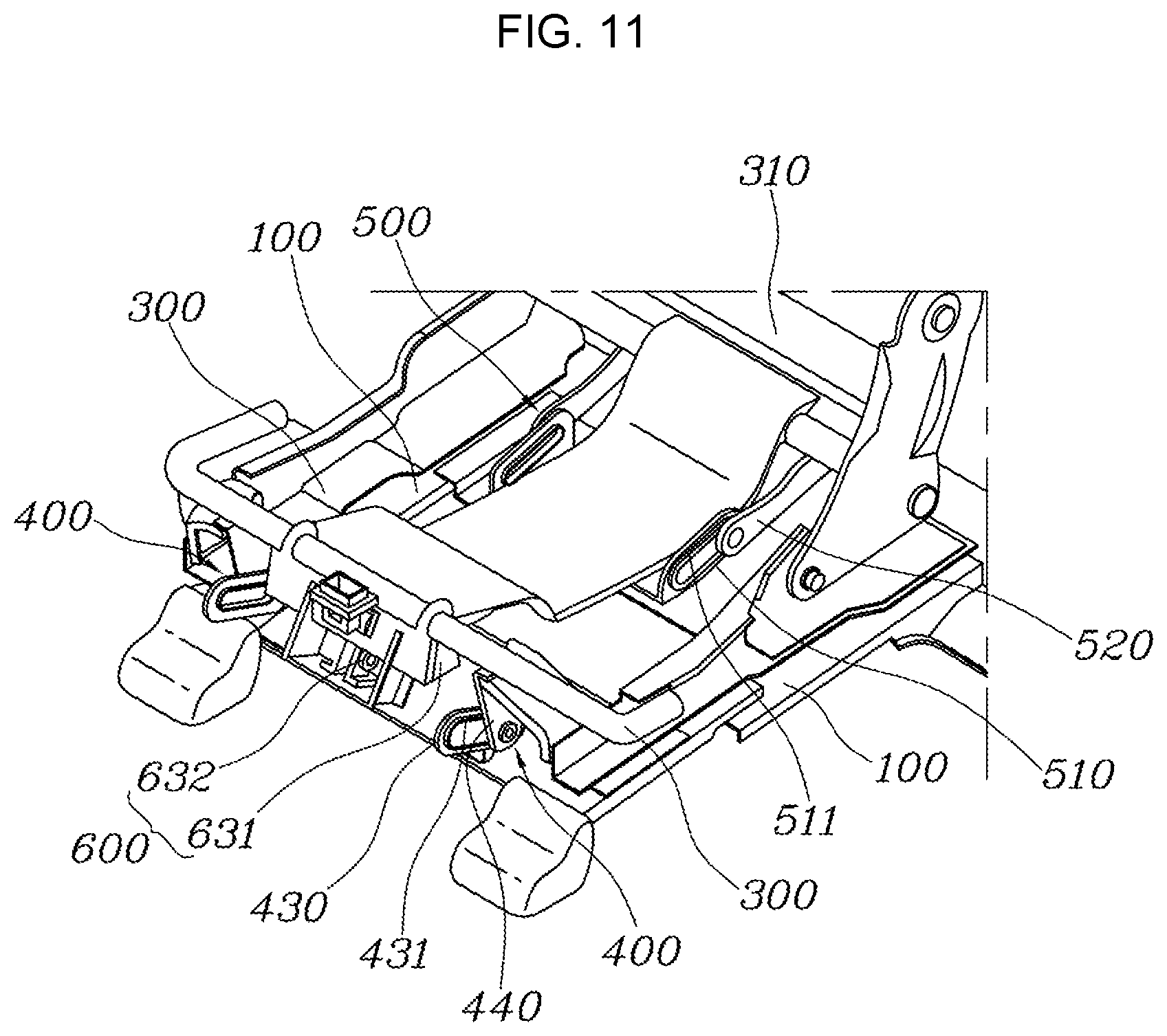Patent US12304364 Figure 11 – Seat adjustment apparatus for mobility