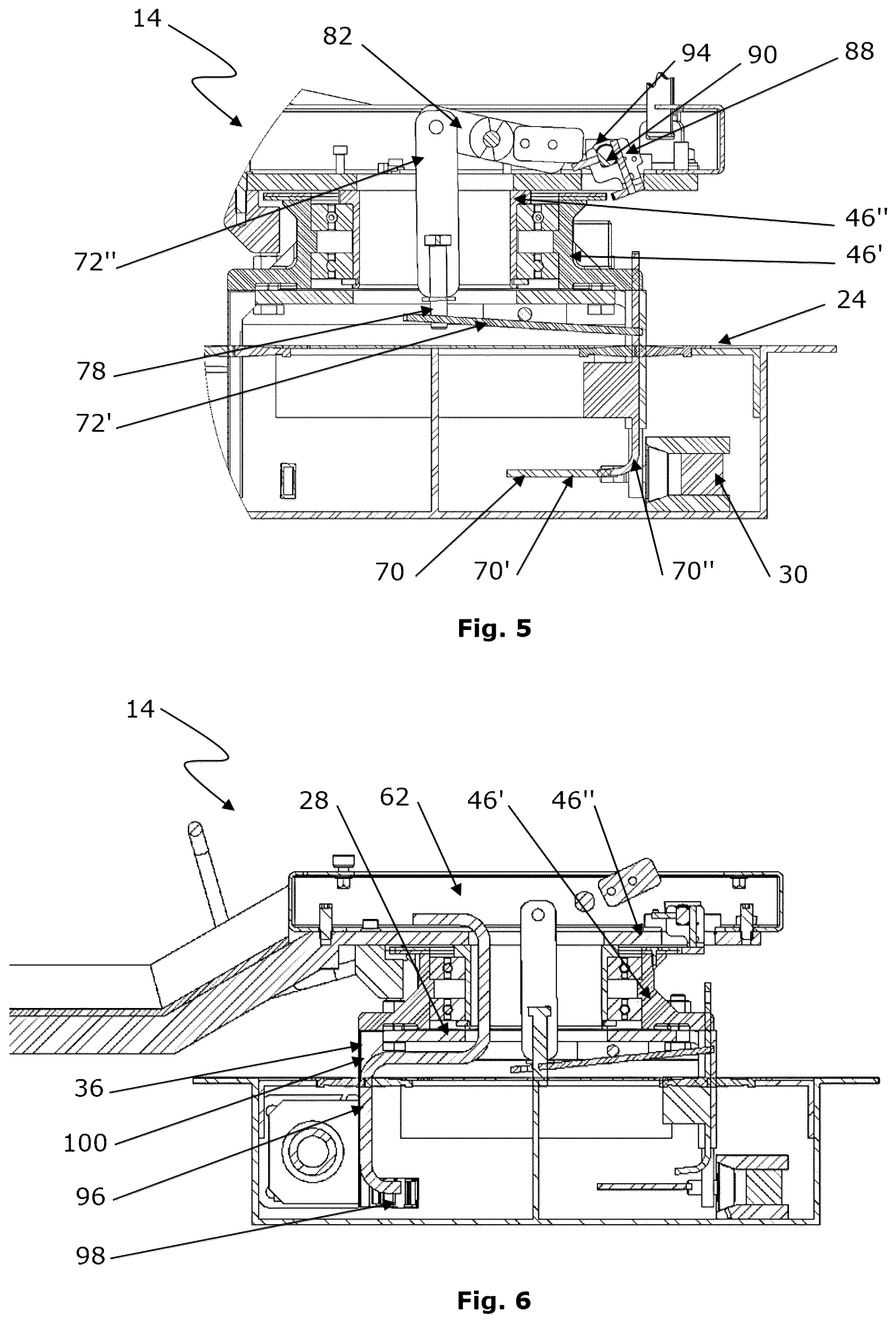 Patent US12304365 Figure 4 – Operator platform as an exchangeable assembly unit for a driver's cab