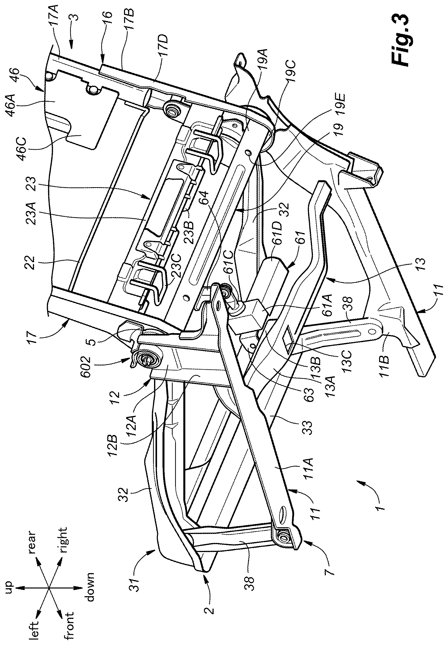 Patent US12304366 Figure 3 – Vehicle seat and vehicle seat manufacturing method