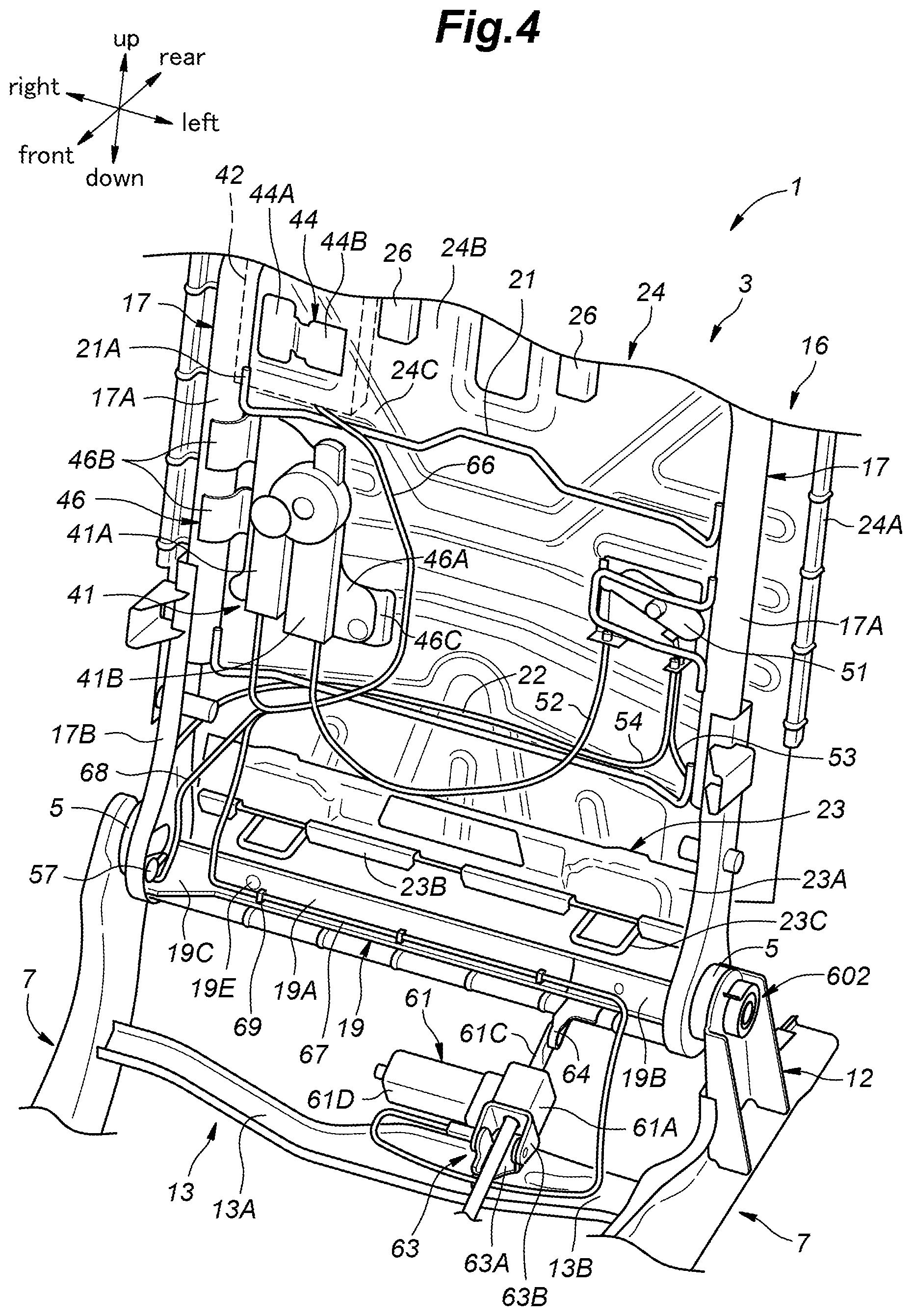 Patent US12304366 Figure 4 – Vehicle seat and vehicle seat manufacturing method