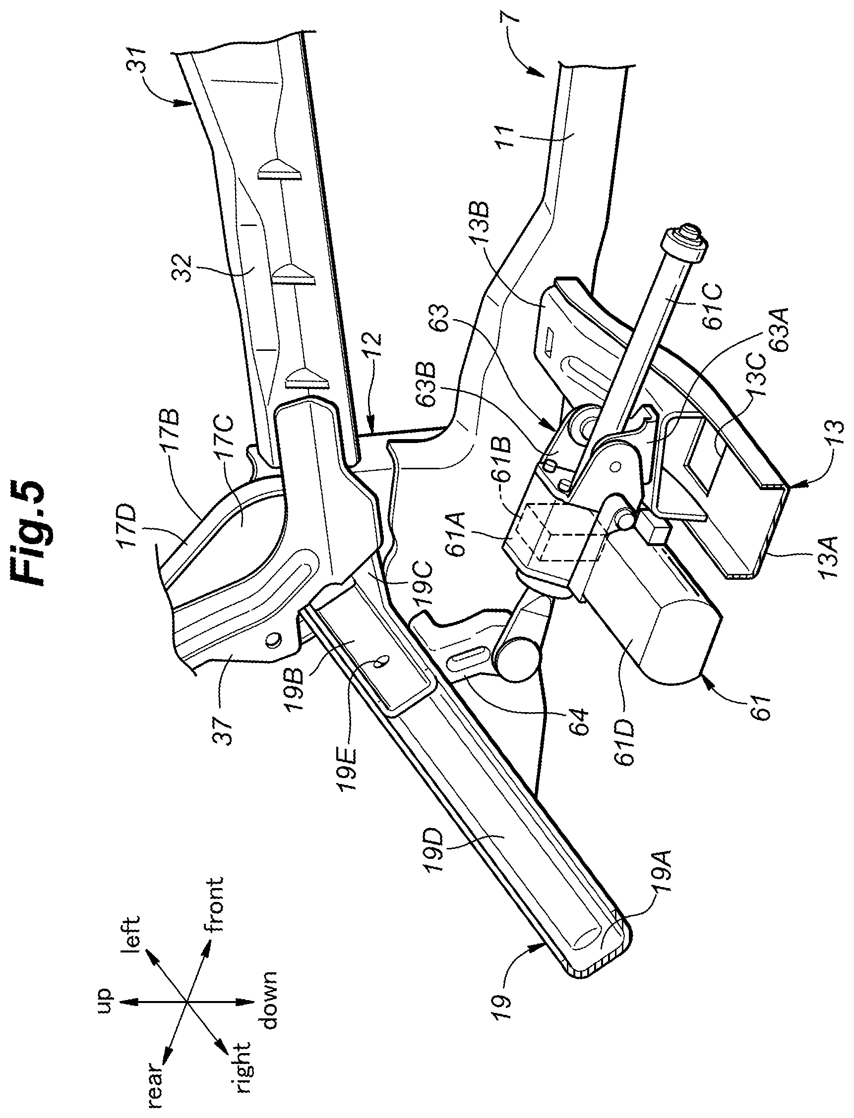 Patent US12304366 Figure 5 – Vehicle seat and vehicle seat manufacturing method