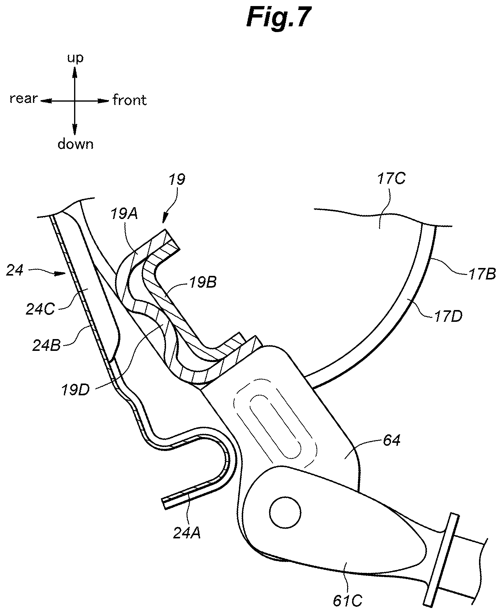 Patent US12304366 Figure 7 – Vehicle seat and vehicle seat manufacturing method